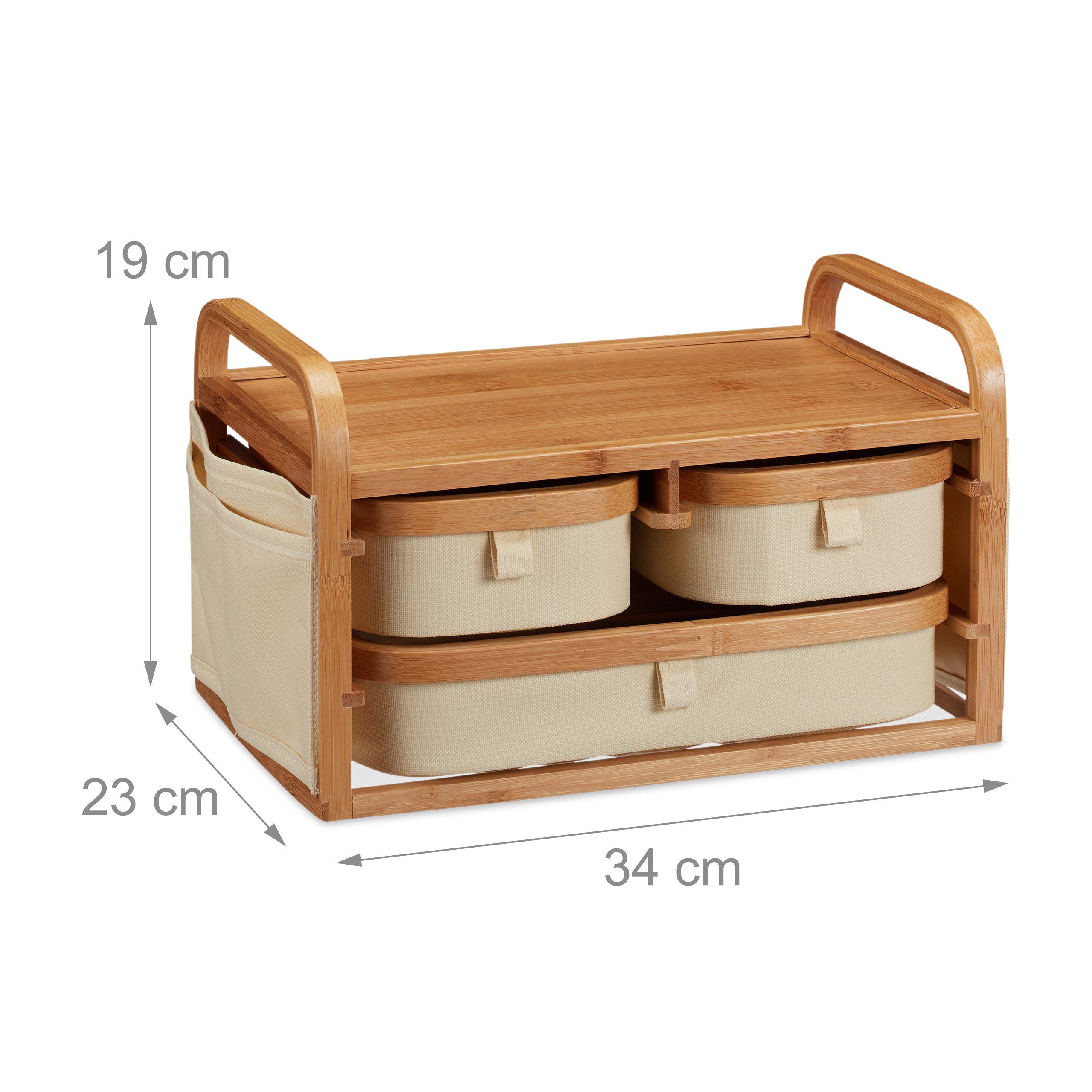 Make-up Organizer Set Vakjes En Lades 15,5 X 10,5 Cm En Een LED Spiegel Set 28 X 16 X 38 Cm