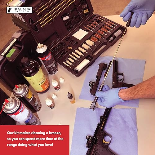 Miniatura 4 de Kit de limpieza universal para pistolas  American Company  Perfecto para escopetas, rifles, cargadores de bozales, pistolas y pistolas  Estuche