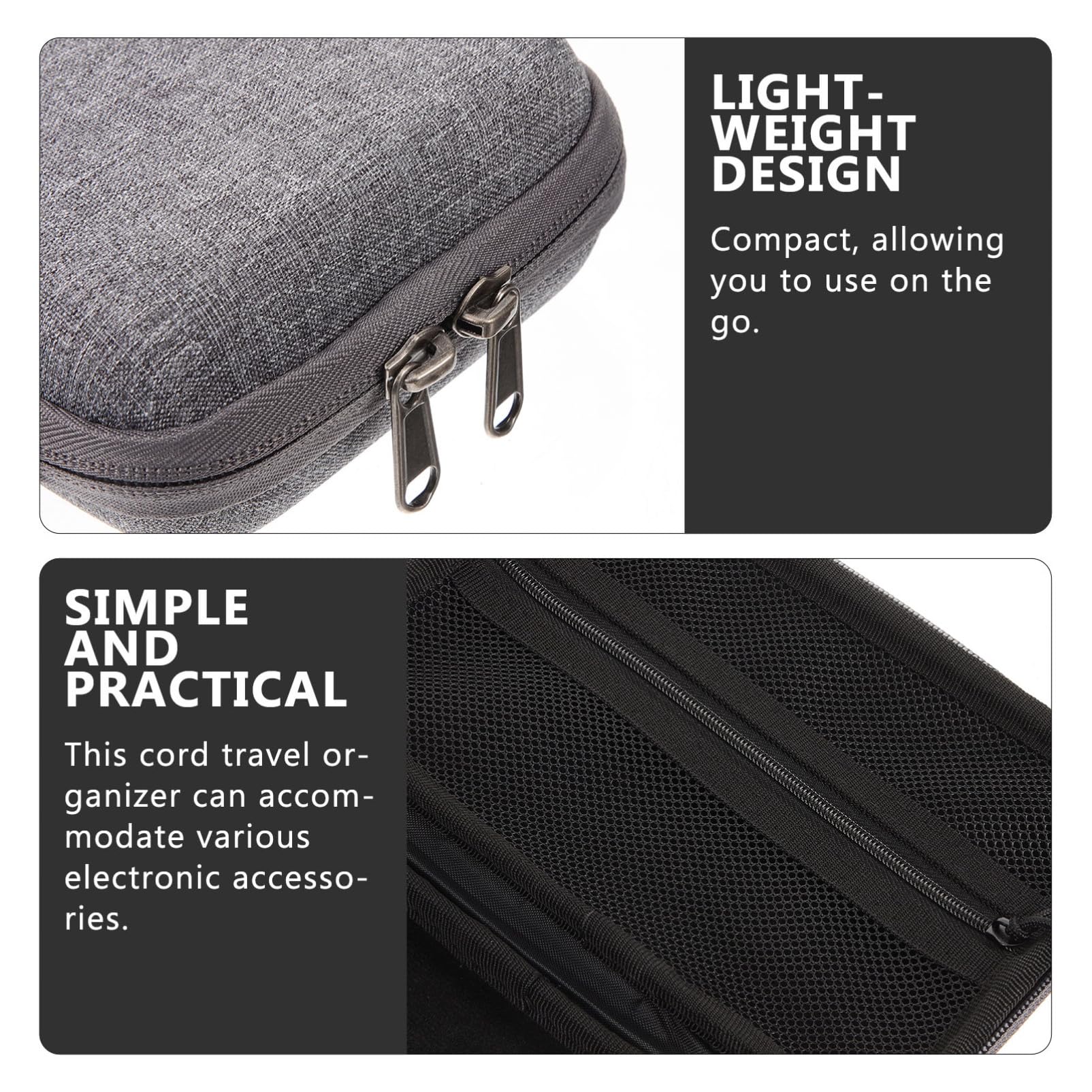 OSALADI 3piezas Organizador De Cargadores Electrónicos De Viaje Estuche Portátil para Accesorios De Carga Bolsa Multifuncional para Cables y Dispositivos Protección y Almacenamiento