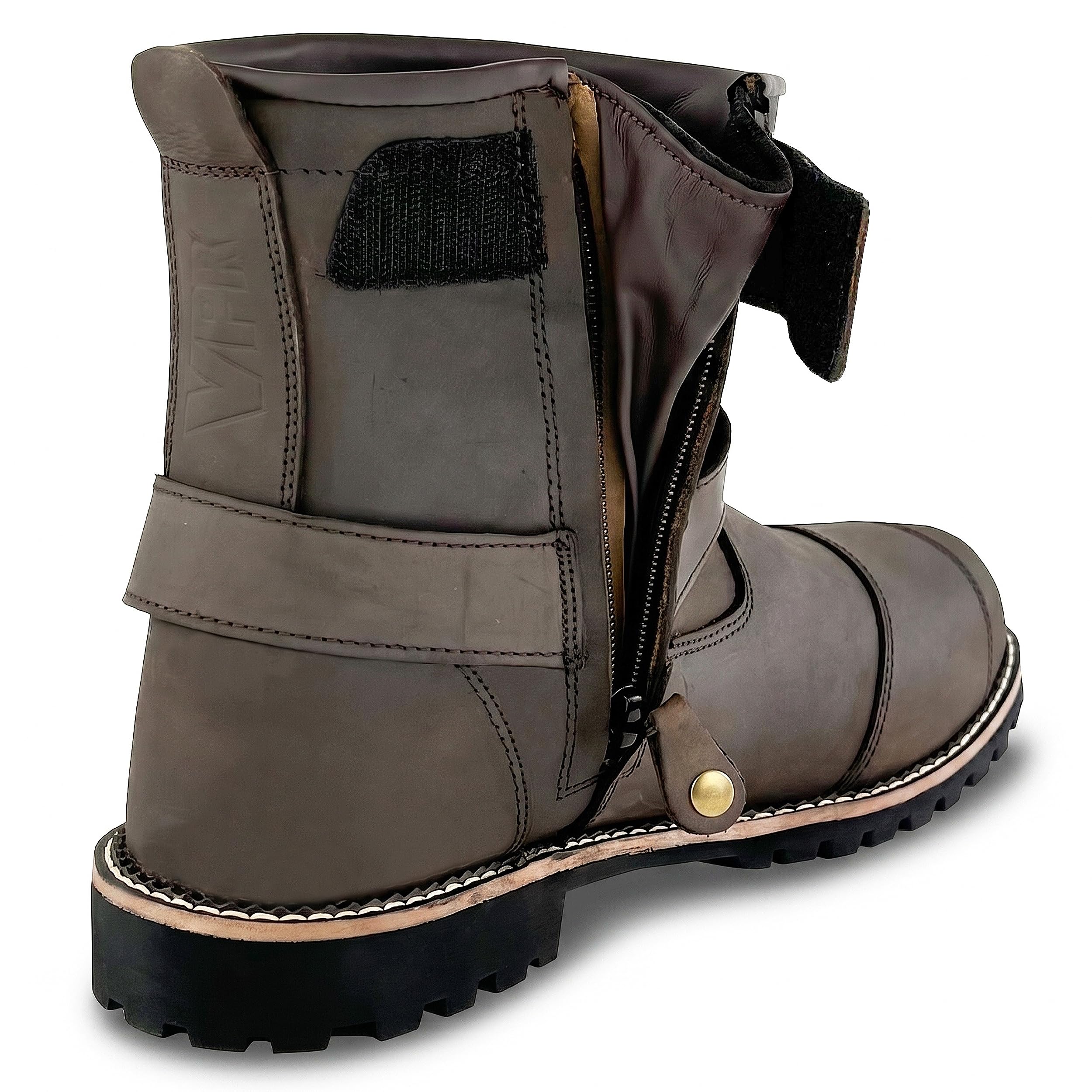 VPR Viper R40 Echtleder CE Motorrad Touren & Reitstiefel Herren - Kurze Knöchel Motorradstiefel Wasserdicht Membran Atmungsaktiv CE EN13634:2020 Schutzschuhe