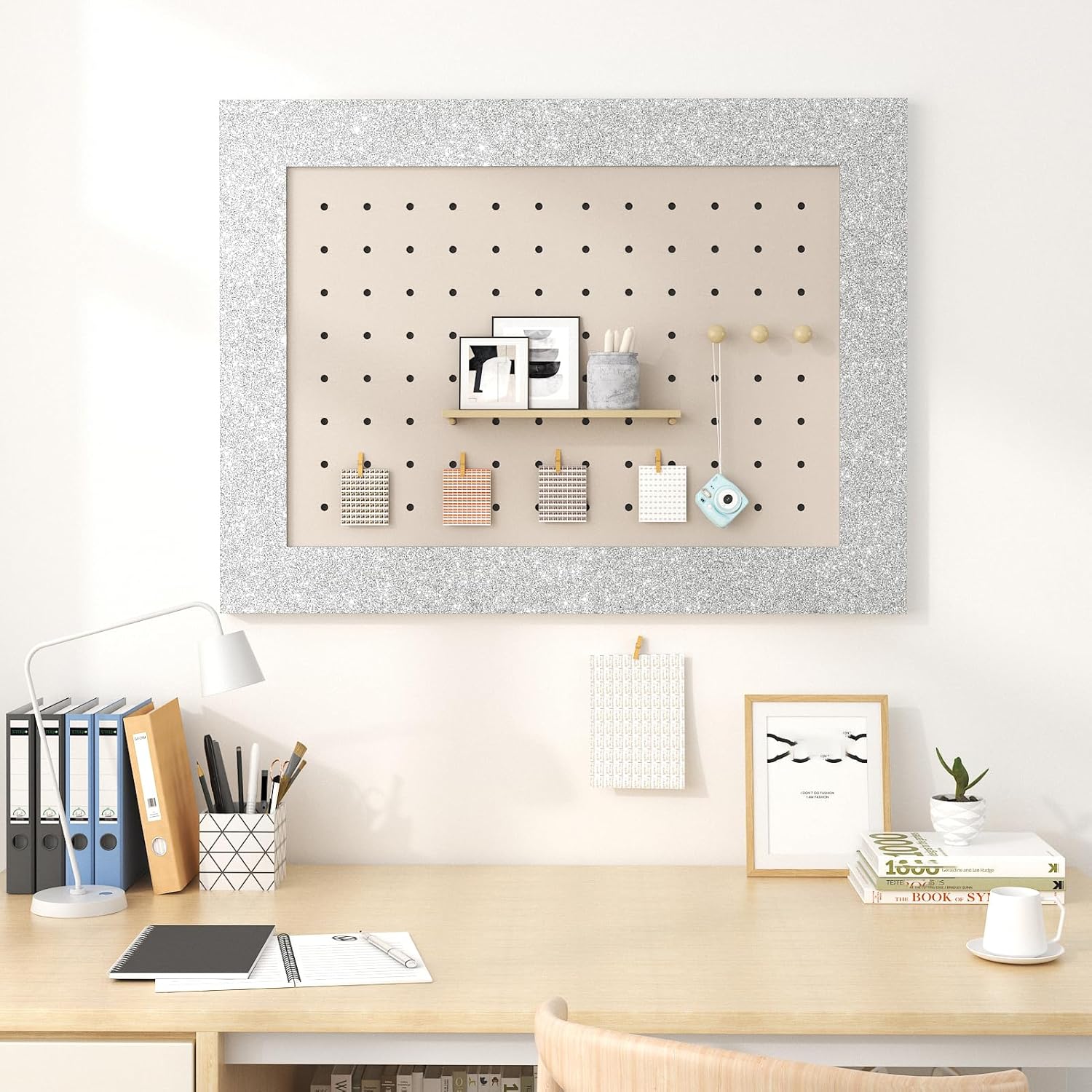 Bathroom Mirror Borders Glitter Peel and Stick Border Trim for Bulletin Board Self Adhesive Mirror Trim Border Removable Sparkle Silver Glitter Wallpaper Borders for Walls DIY 3.9''×118''