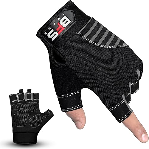 Miniatura 8 de Guantes de gimnasio para levantamiento de pesas, guantes de entrenamiento con protección completa de la palma, guantes de fitness transpirables para