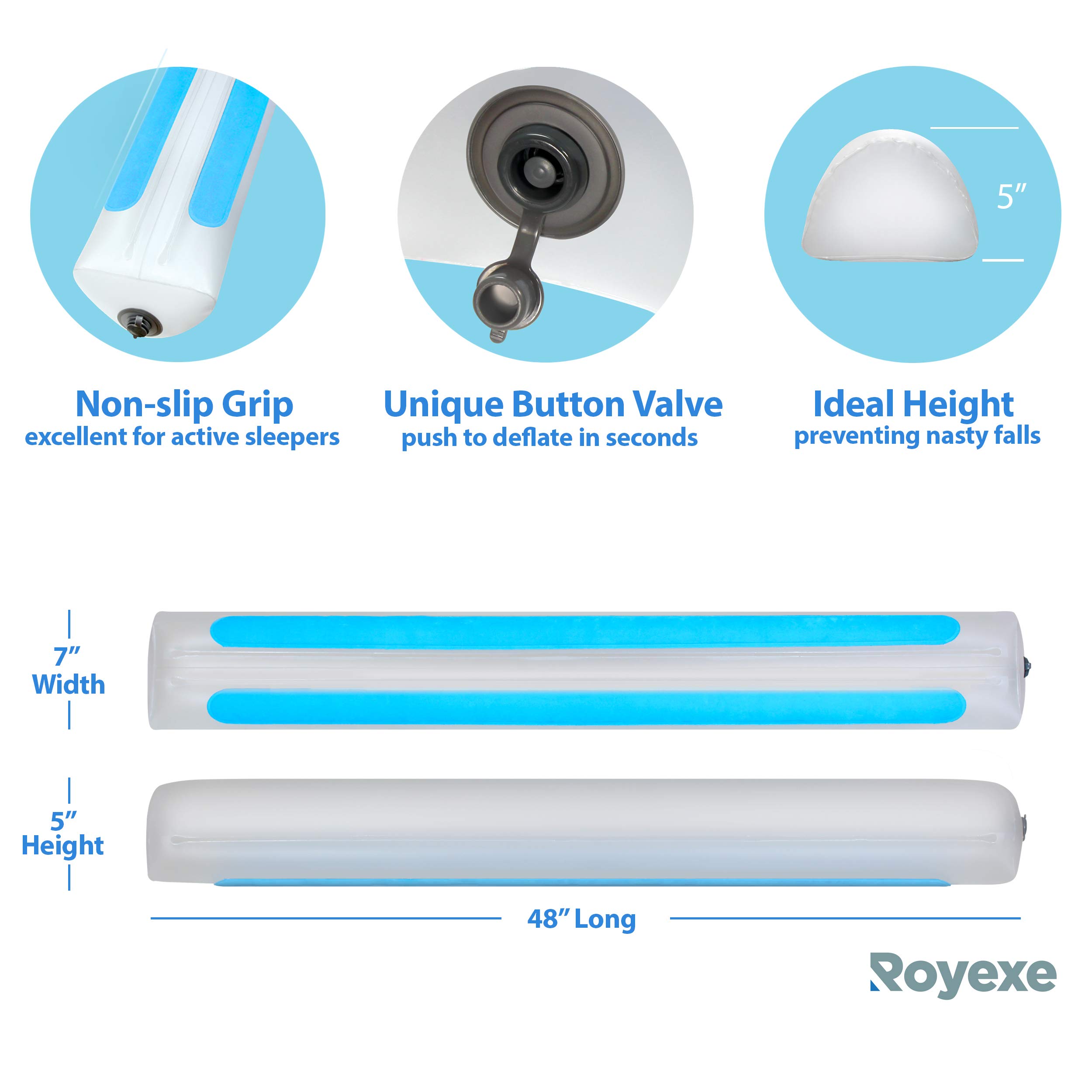 royexe inflatable bed rail