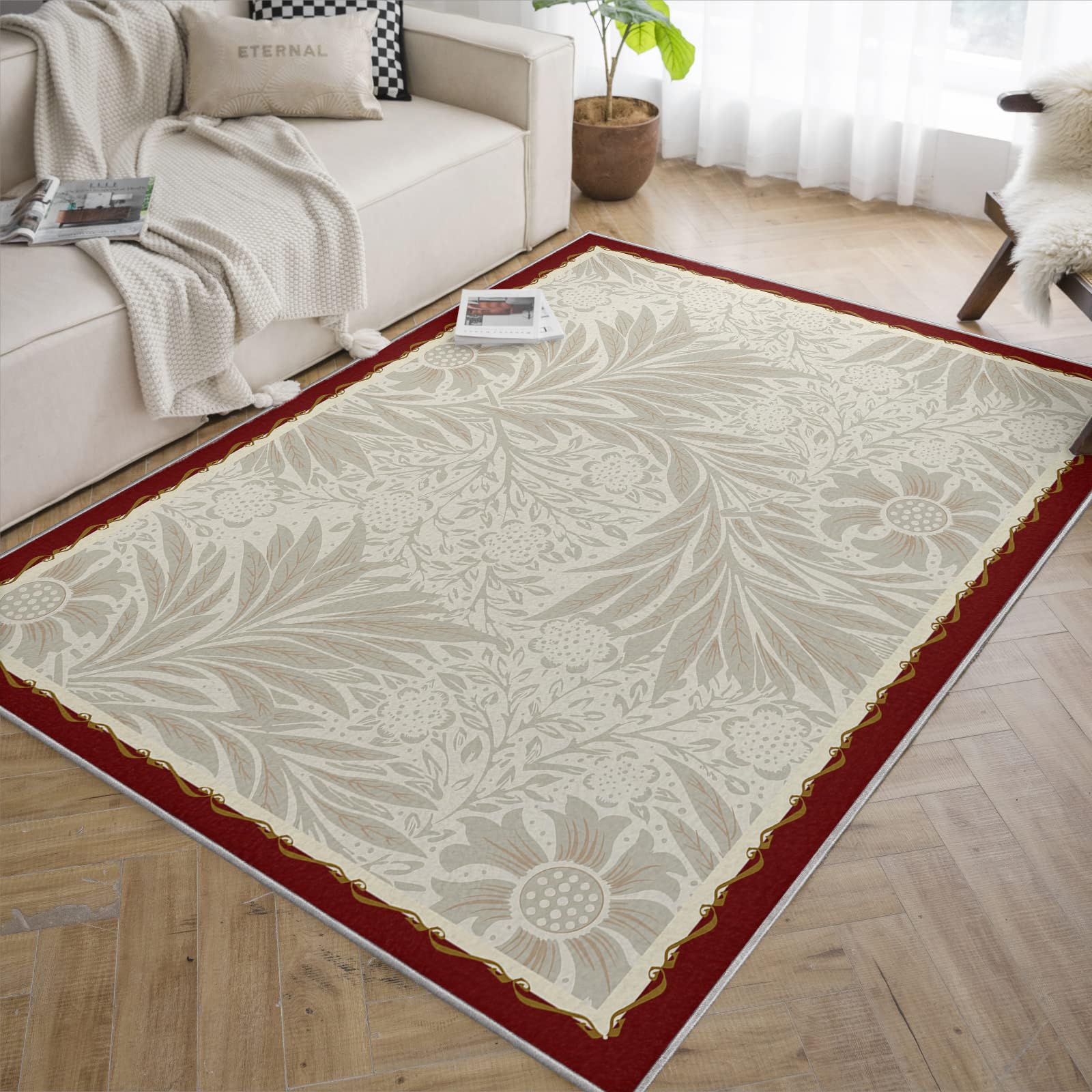 Tapis antidérapants lavables à poil bas 60x90 robuste pour entrée et cuisine