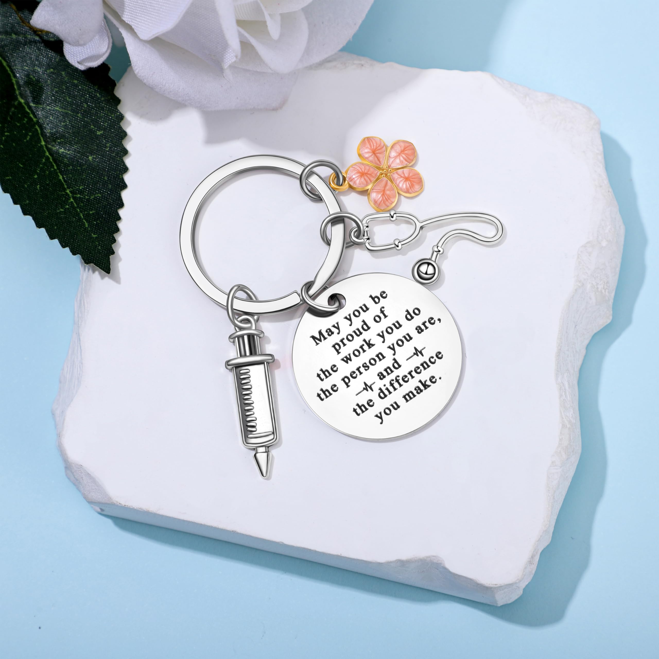 Nurse Gifts Nurses Week Gift Nurse Appreciation Gifts for Women Gift for Nurses Canvas Tote Bag Keychain
