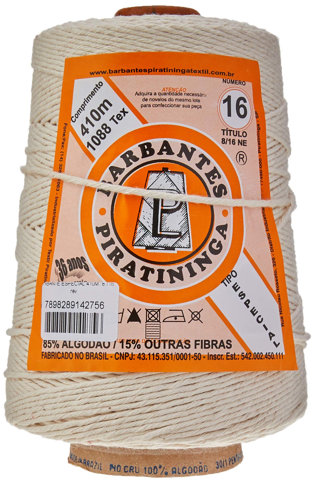 Barbante Cru 500G 8/16 Fios, Rolo com 410 mts | Amazon.com.br