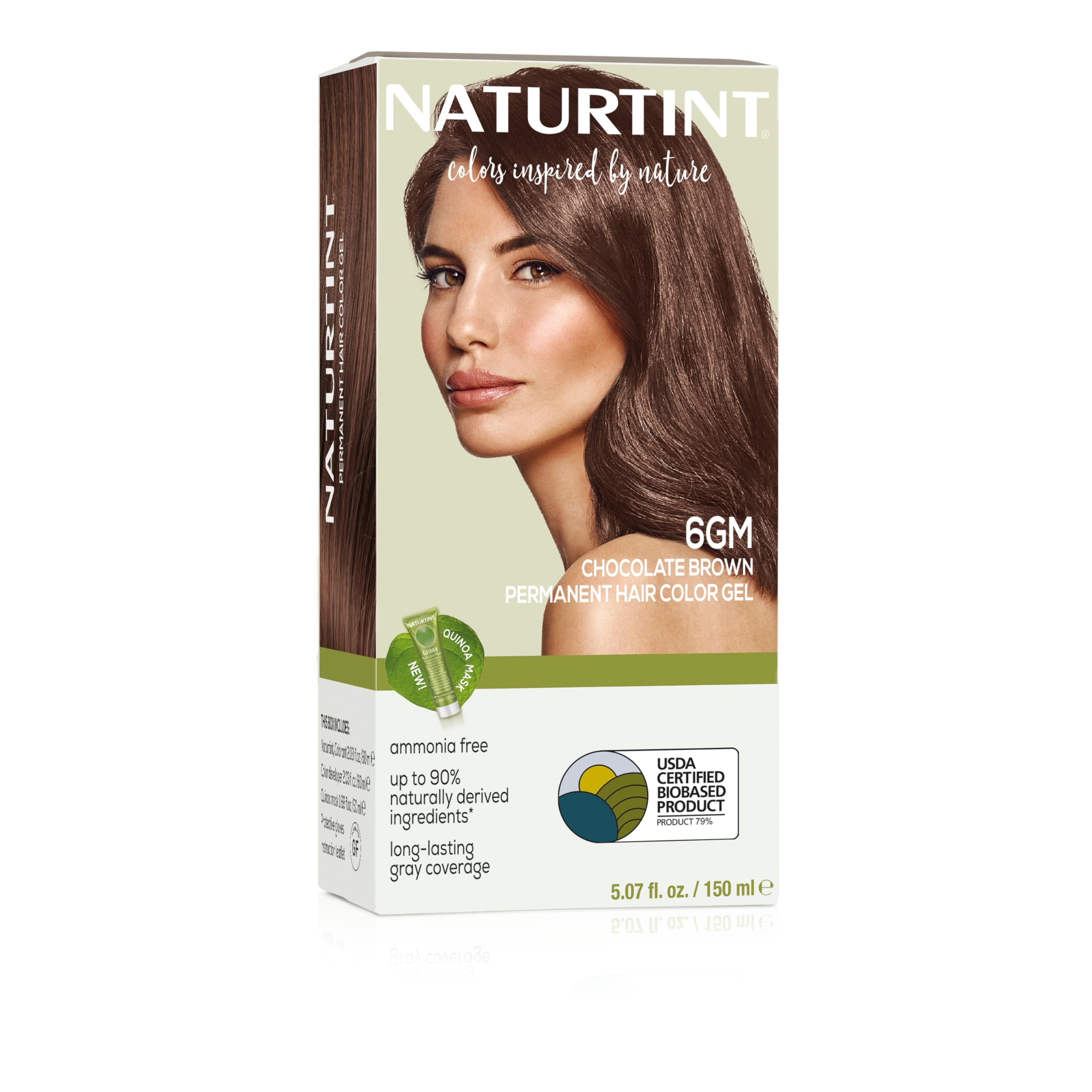 Naturtint Permanent Hair Colour | For Long Lasting Grey Coverage | Intense & Radiant Colour Shine | Enriched With Natural Ingredients | Free From Ammonia & Paraffin | 6.7-Dark Choc Blonde 165Ml
