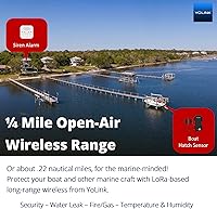 Vista 2 de YoLink LoRa - Kit de inicio de sensor de contacto inteligente para exteriores y concentrador, sensor de puerta de portón y cobertizo, sensor