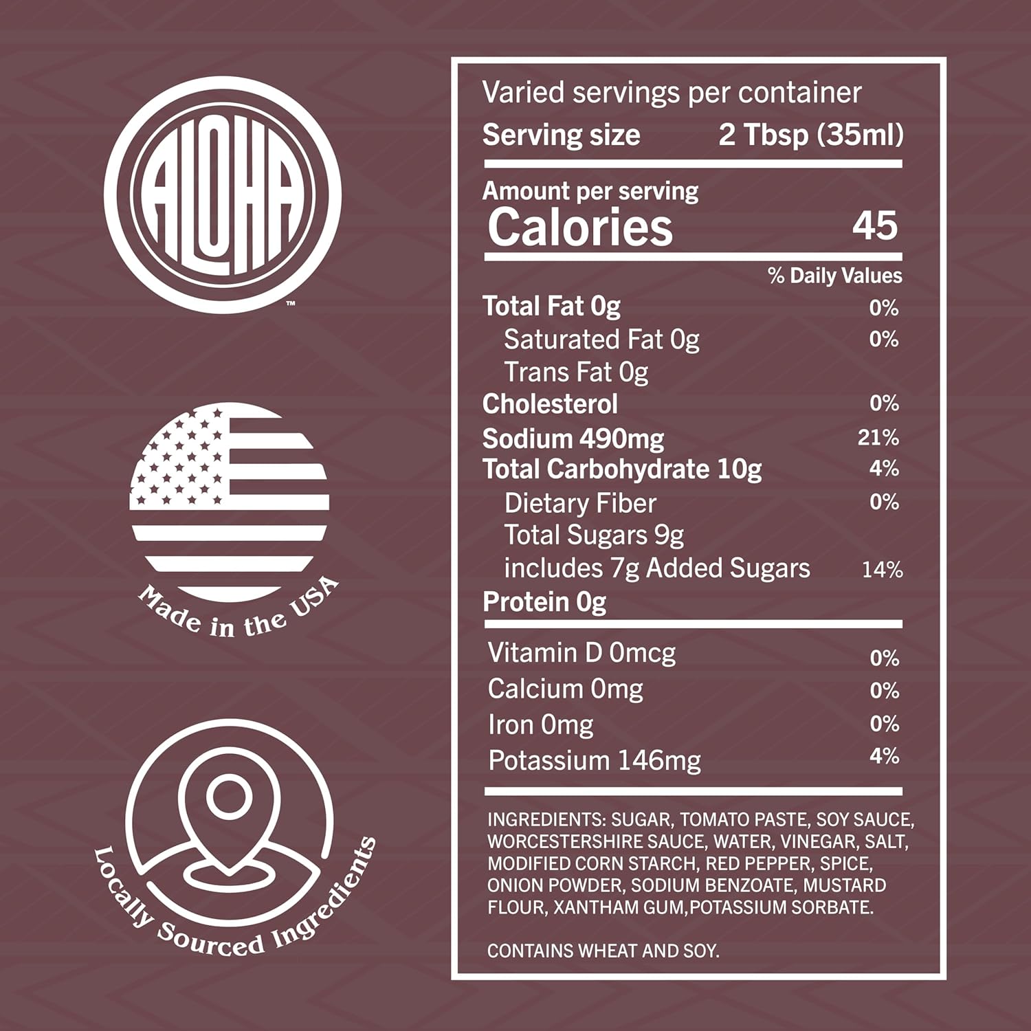 Aloha Shoyu - Katsu Sauce - Hawaiian Steak Sauce - Sweet and Tangy - Made in Hawaii - 14.5 oz. Bottle (Pack of 2)