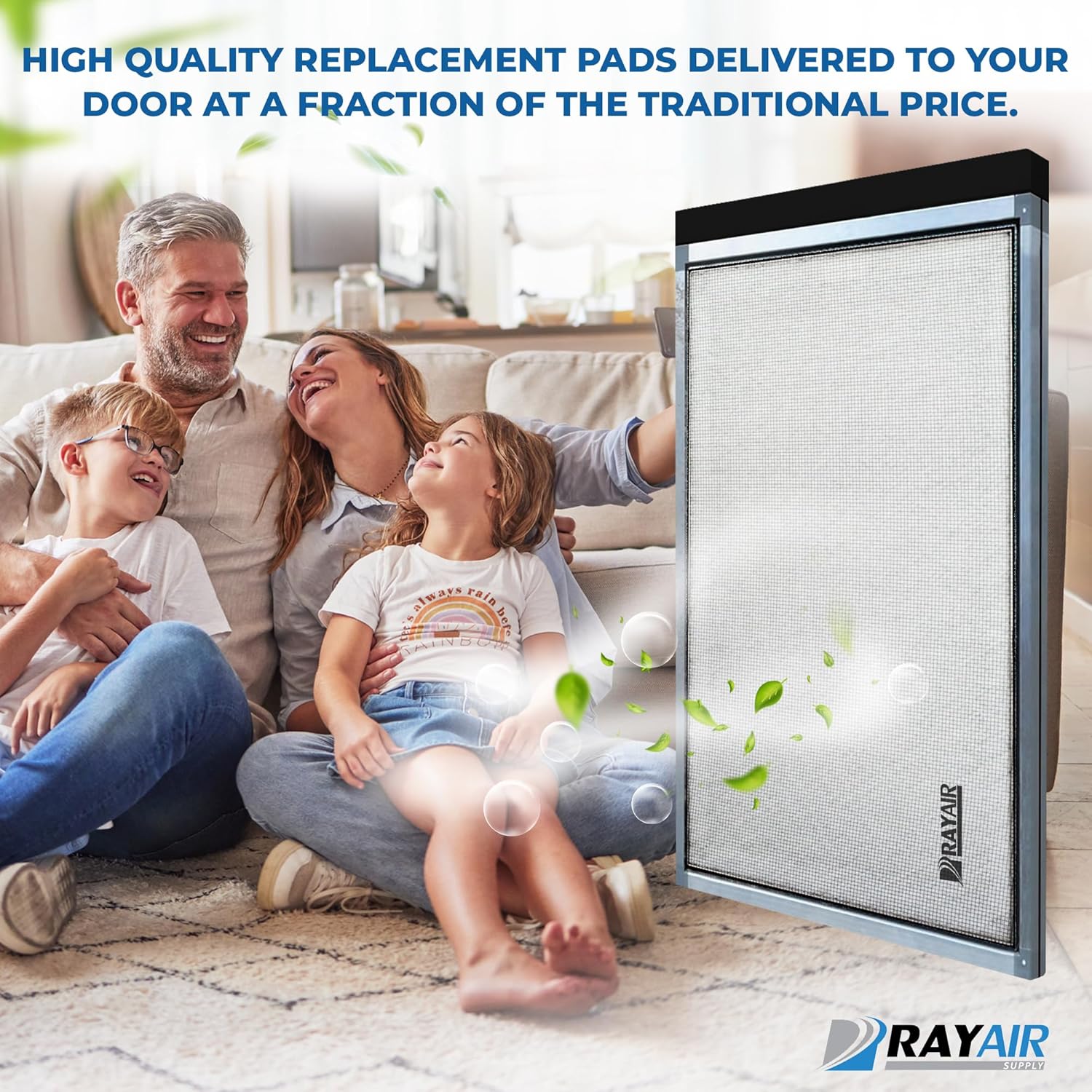 RAYAIR SUPPLY 20x25 Replacement Filter Pads Compatible with Respicaire CG MicroCLean 95 Air Cleaner 20x25 Refills (4 Pack)