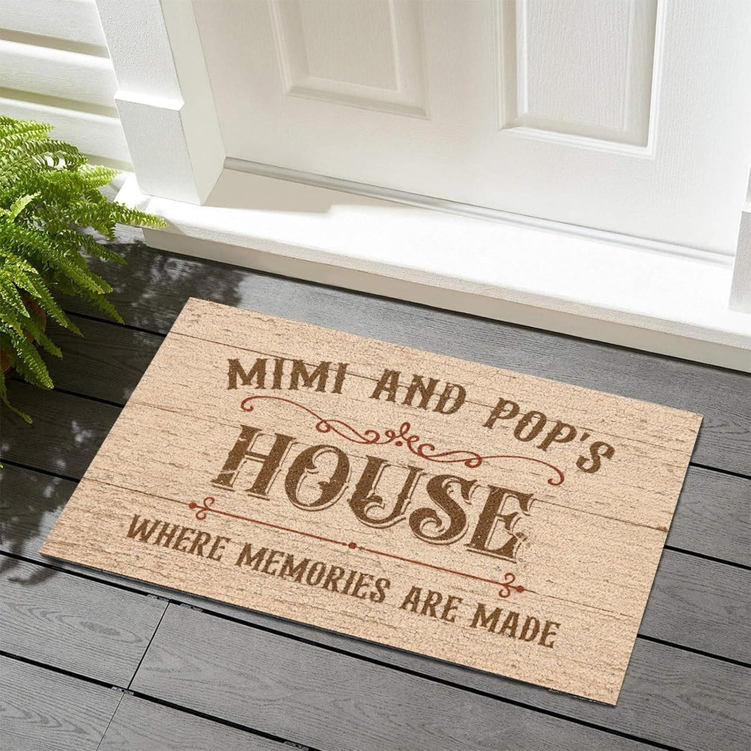 Mimi and Pop's House Where Memories are Made Outdoor Door