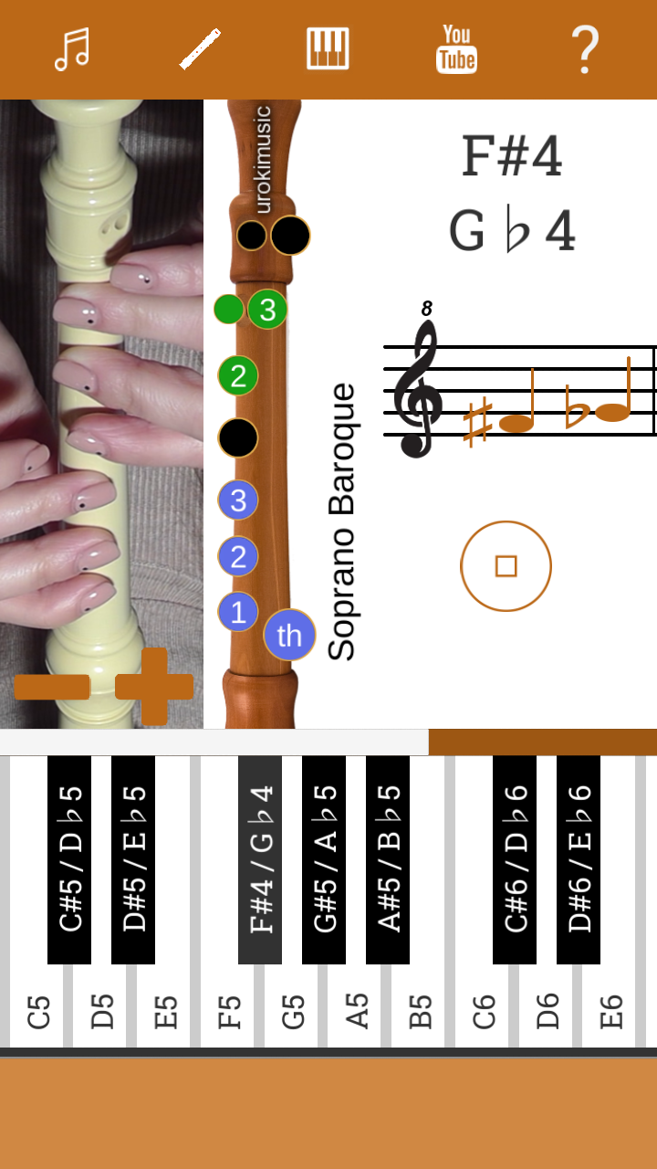 2D Recorder Fingering Chart How To Play Recorder App on Amazon Appstore