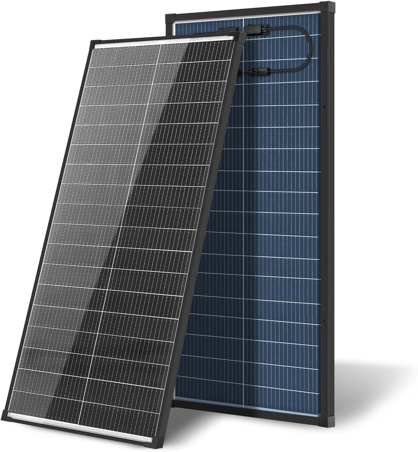 Panneau solaire 100W bifacial 12V, 18BB A+ module solaire monocristalline type N, 25% haute efficacité, IP68, 18V pour 12V Batterie toit camping-car ferme marine hors réseau domestique(101x46cm)