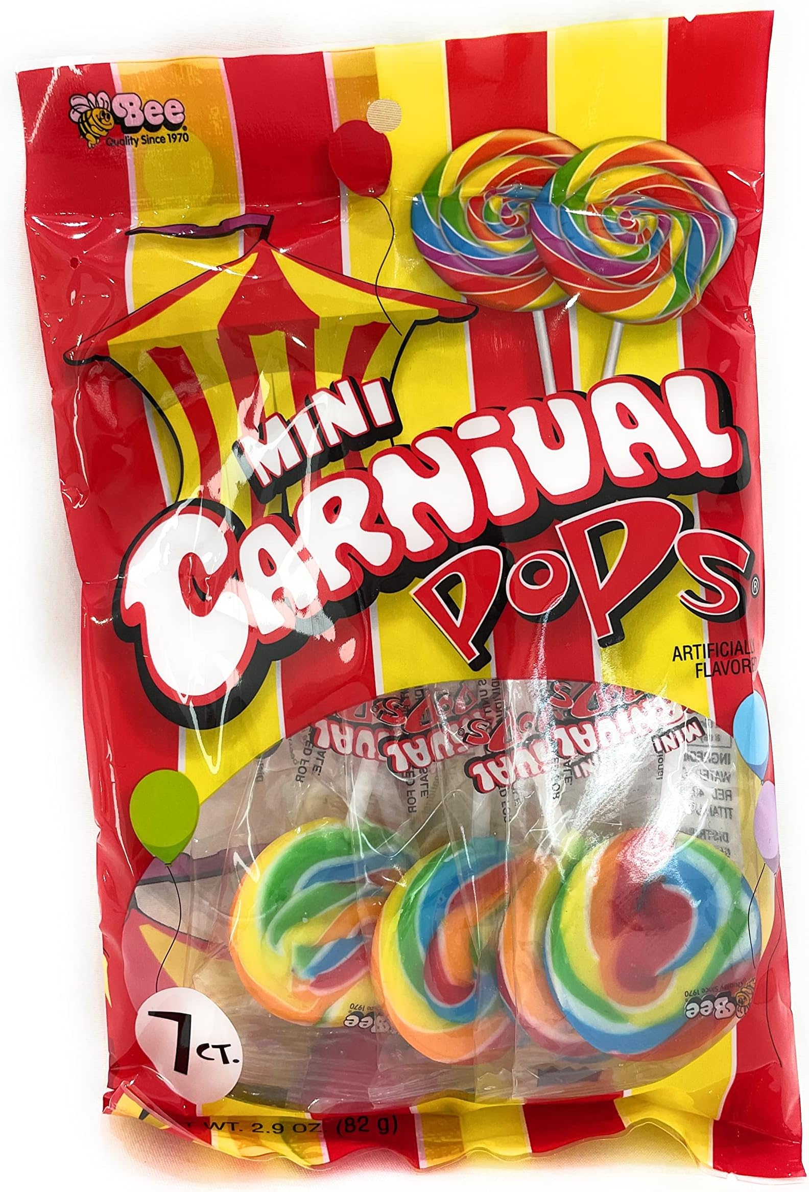 Mini Carnival Swirl Pops 7 Ct.