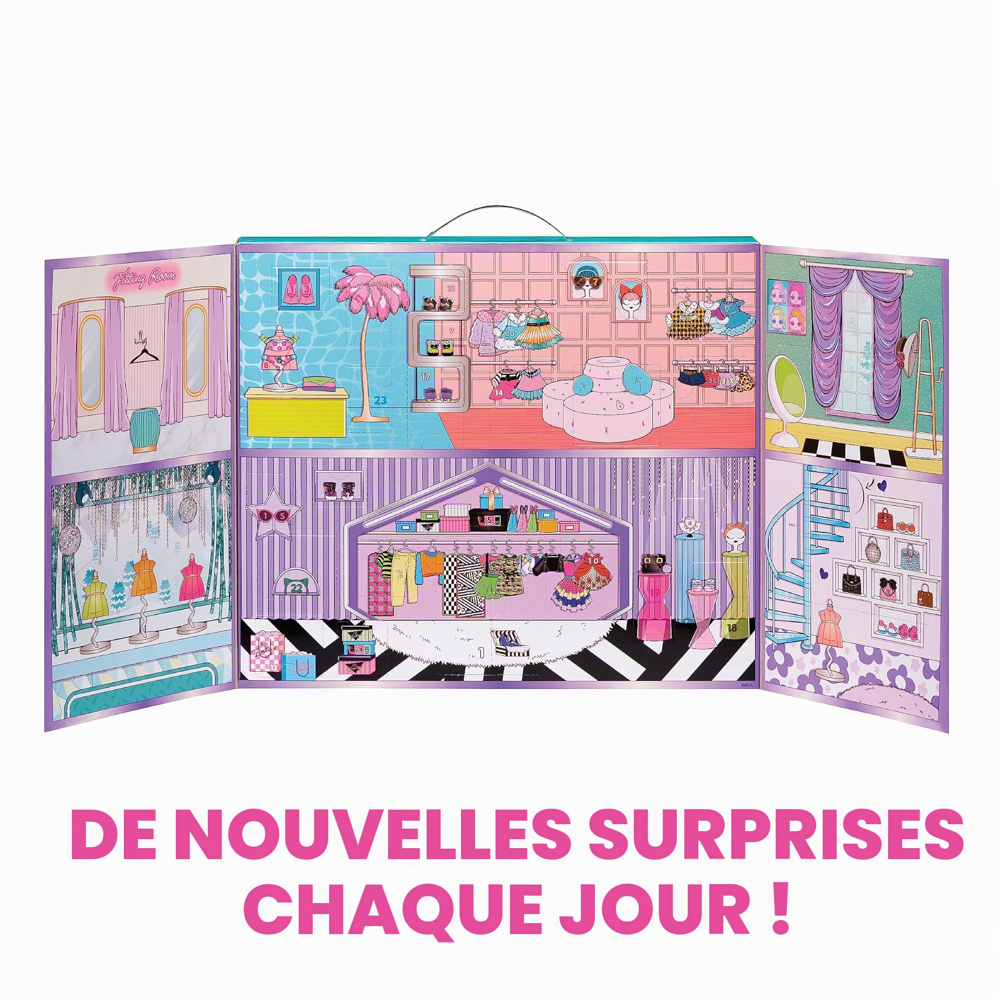 L.O.L. Surprise! Advent Calendar 2023 avec Poupée en Édition Limitée et 24 Surprises - MAKEOVER BABE 2.0 - Mixez et Associez les Tenues - Excellente Idée de Cadeau pour les Filles de 4 Ans et Plus