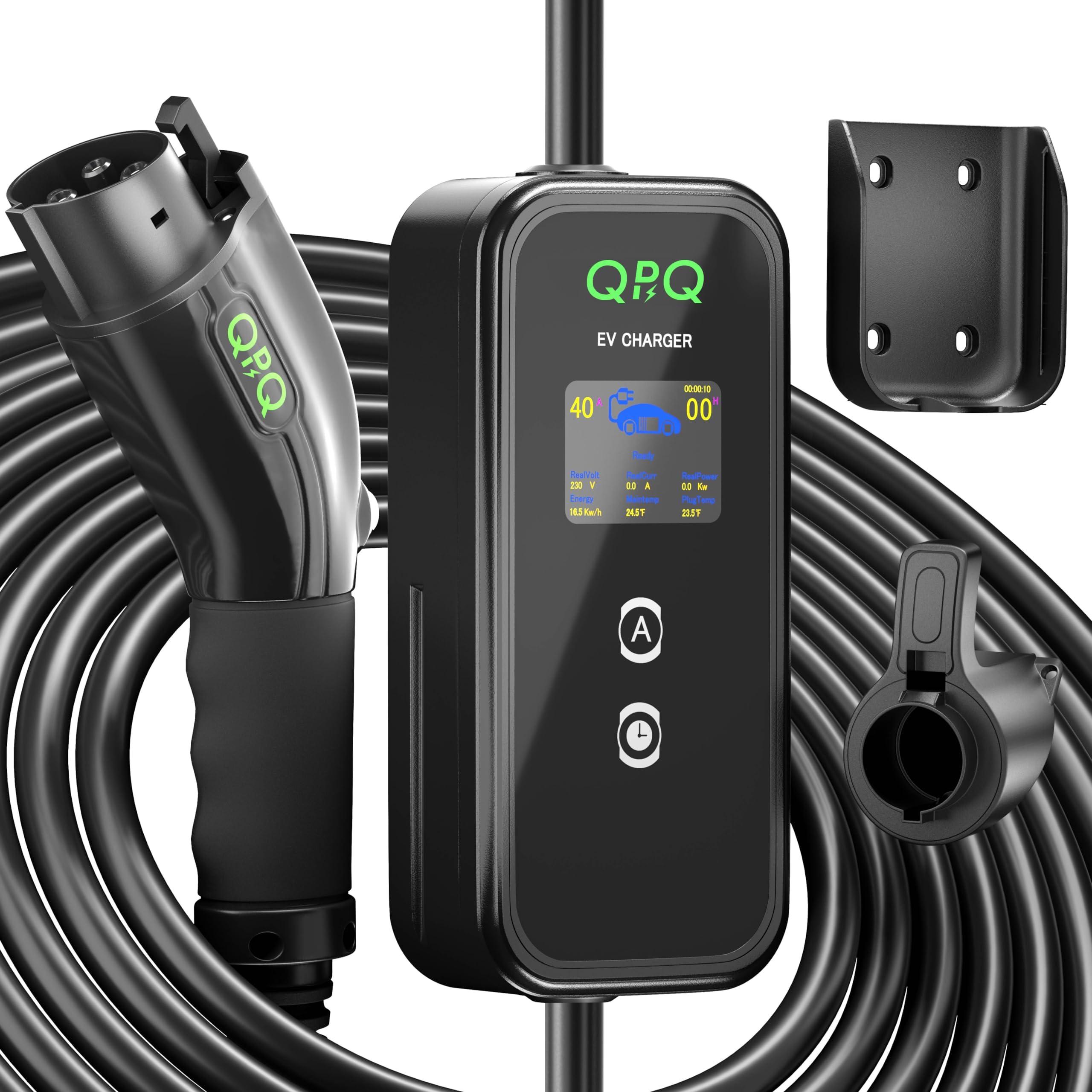 QPQ Level 1&2 EV Charger,16A 110240V 21FT Electric Vehicle
