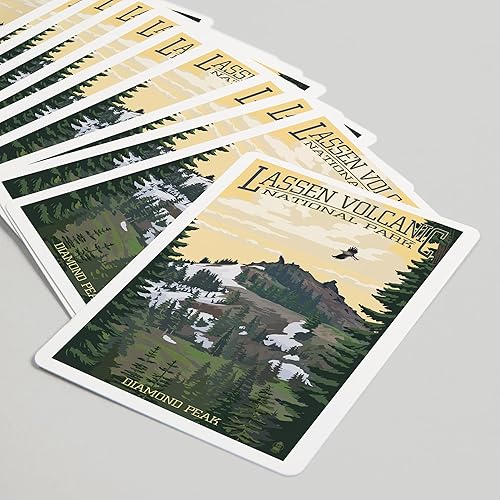 Miniatura 5 de Lantern Press Lassen Volcanic National Park, California, Diamond Peak (52 cartas de juego, baraja de cartas de tamaño póquer con comodinos)