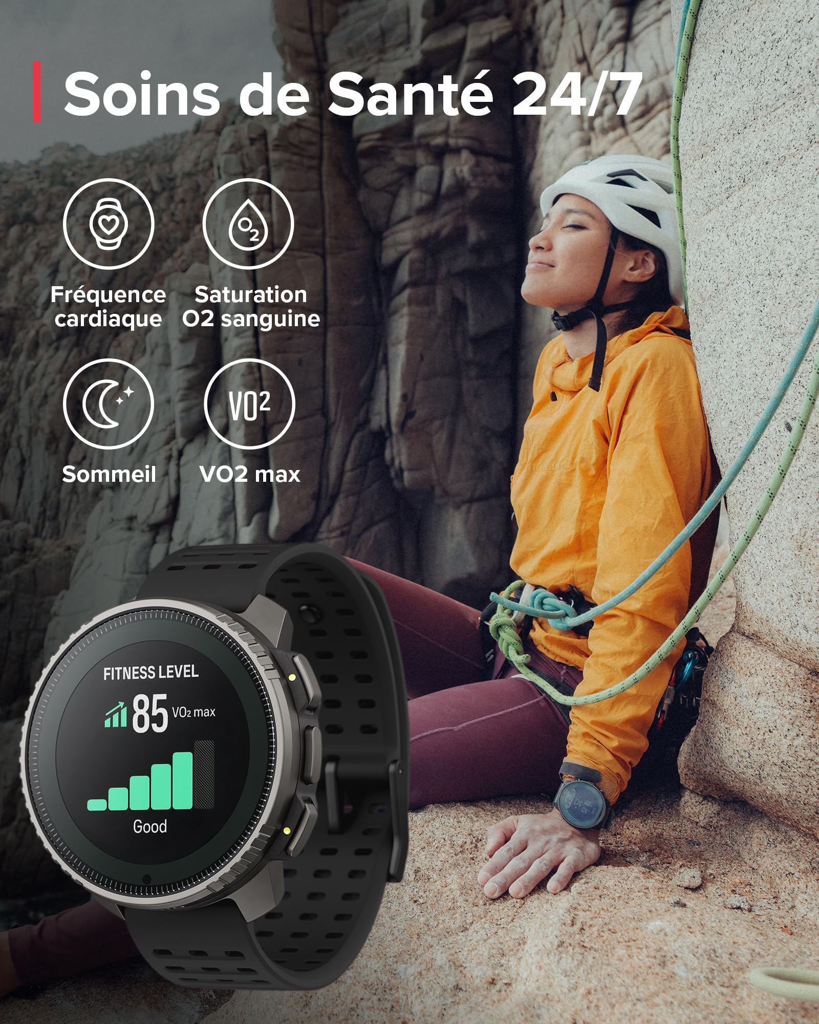 SUUNTO Vertical Montre Connectée Sport Homme, 95+ Sports, Tracker d'Activités GPS, Smartwatch Intelligent Soins de Santé 24/7, Cardiofréquencemètre, Altimètre, Baromètre, Chargement Solaire Optionnel - 5