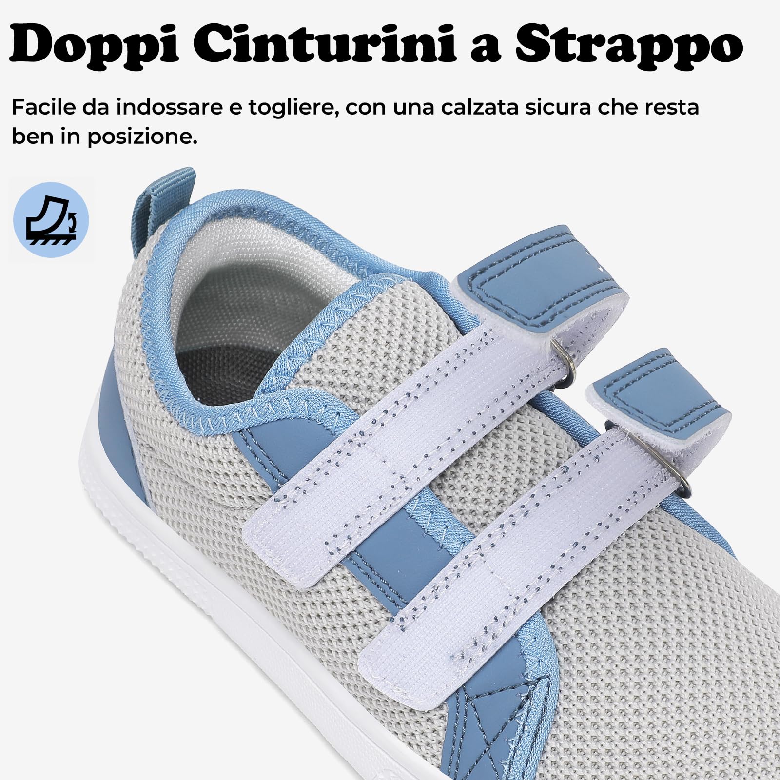 SAGUARO Scarpe Barefoot Bambini Minimaliste Punta Ampia Gr 25-35