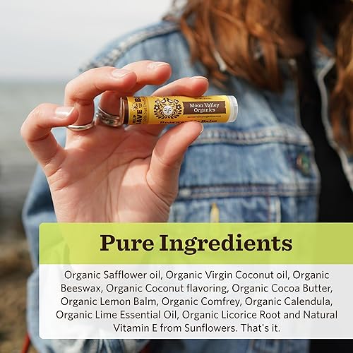Miniatura 9 de Moon Valley Organics Bálsamo labial de cera de abejas para hidratar labios y cutículas (miel húmeda, paquete de 6)