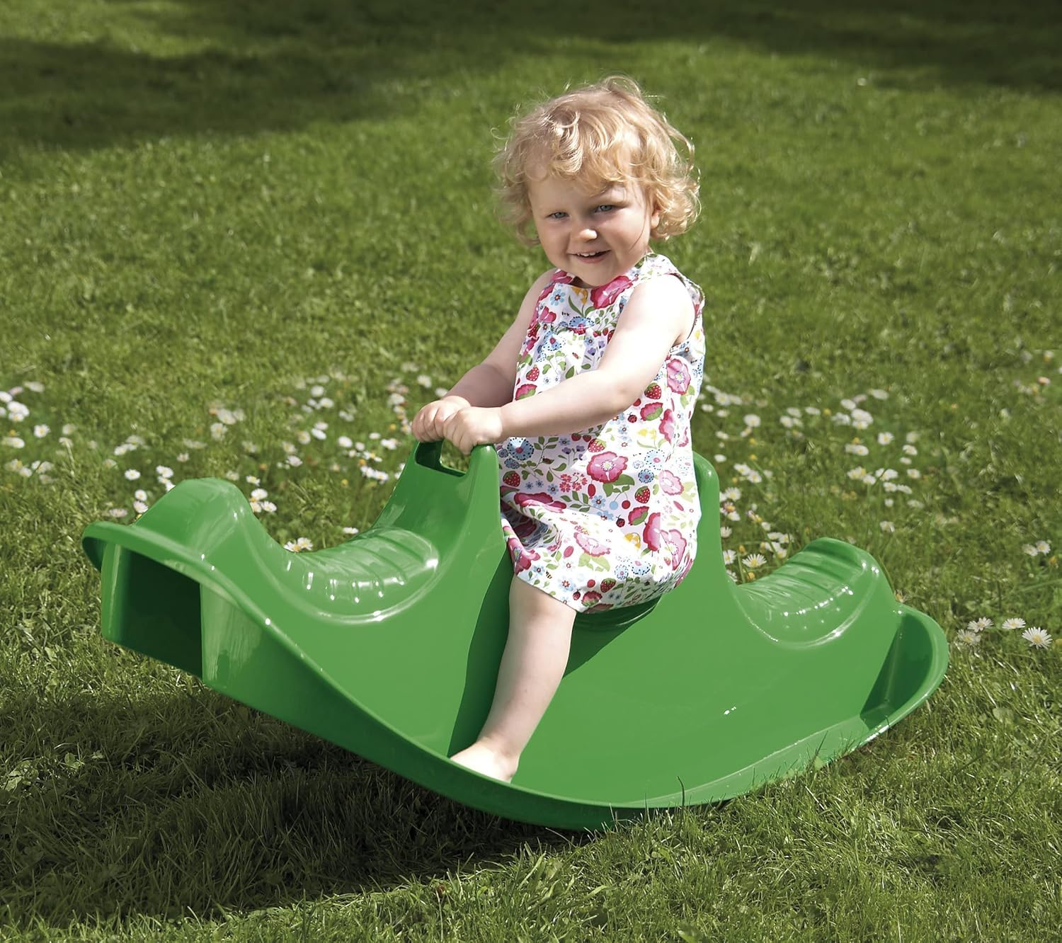Dantoy 3 Persons Rocker and Seesaw, Durable Plastic, Made in Denmark – Green