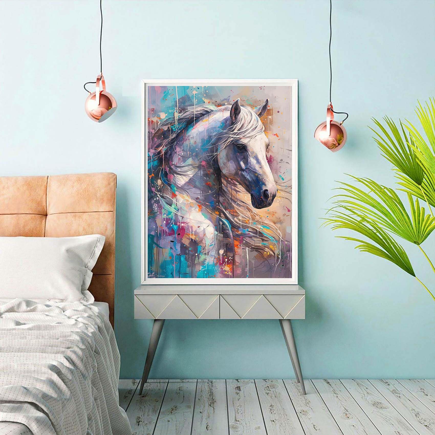 Reofrey Diamond Painting Kit Rinoceronte 5D, Fai Da Te Animali, Quadro Diamanti 30x40cm Per Decorazione Casa - 5