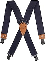 Dickies Men's Industrial Strength Suspenders - Heavy-Duty Clip-On X-Back, Adjustable Durable Support for Work Pants