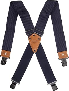 Dickies Men's Industrial Strength Suspenders - Heavy-Duty Clip-On X-Back, Adjustable Durable Support for Work Pants