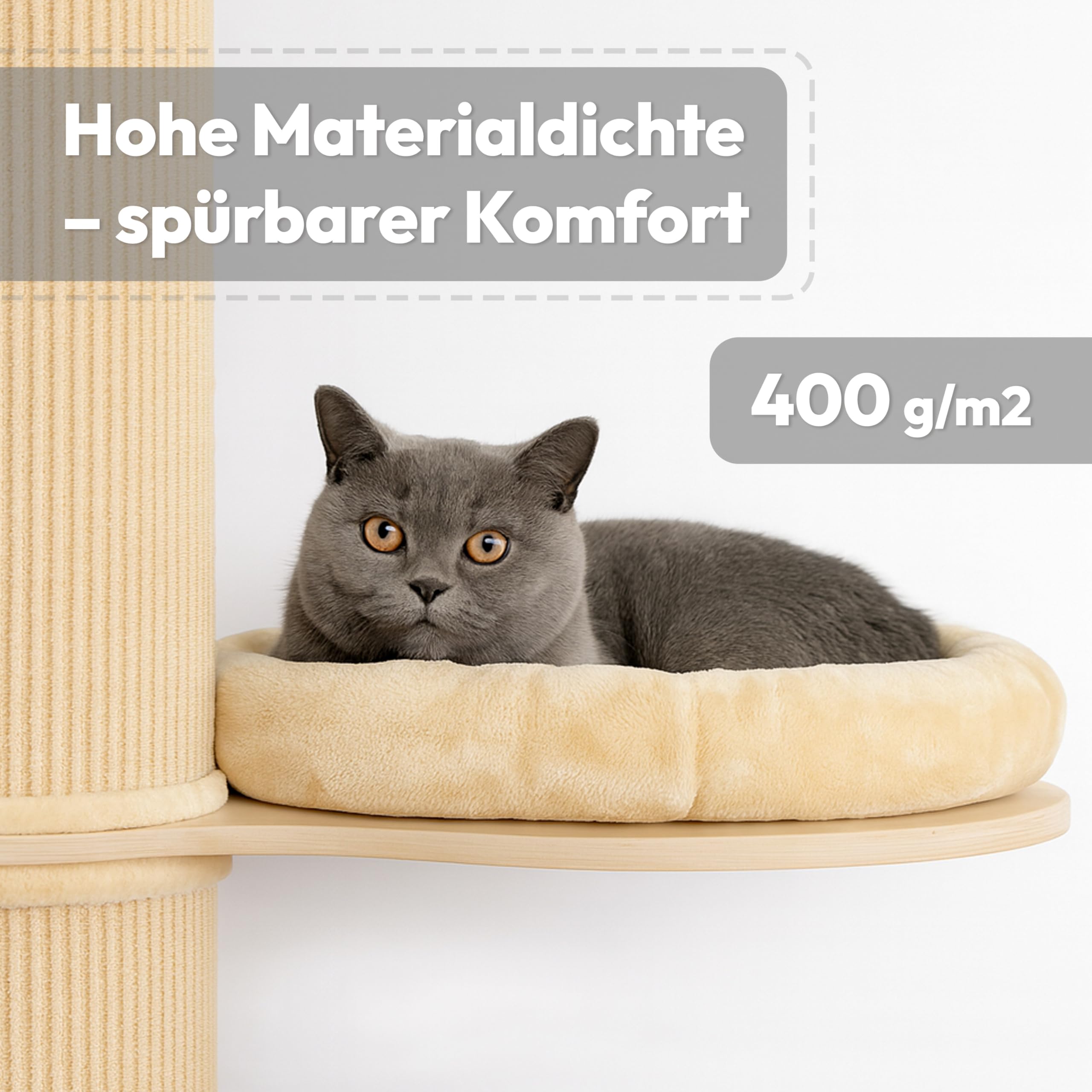 Produktbild von Kratzbaum Wandmontiert 185 Cm Hoch, XXL Katzenbaum I Premium Sisal Säulen