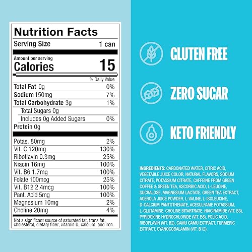 Miniatura 4 de ZOA Bebida energética Tropical Punch de 16 onzas líquidas cero azúcar vitaminas antioxidantes electrolitos cafeína natural sin gluten y apto para