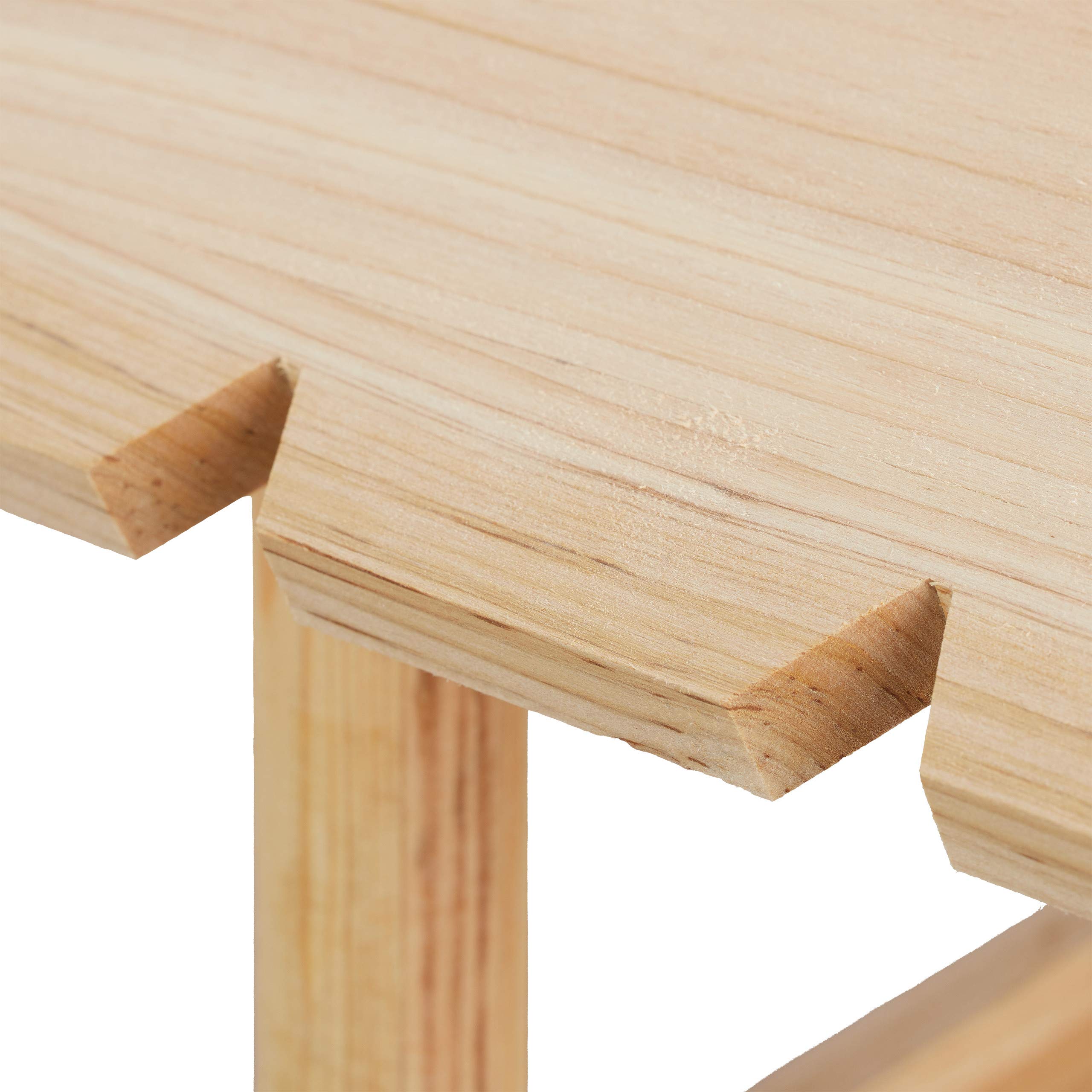 Relaxdays Casetta per Uccelli da Appendere, per Giardino & Balcone, Legno Non Trattato, Mini Mangiatoia, Legno Naturale