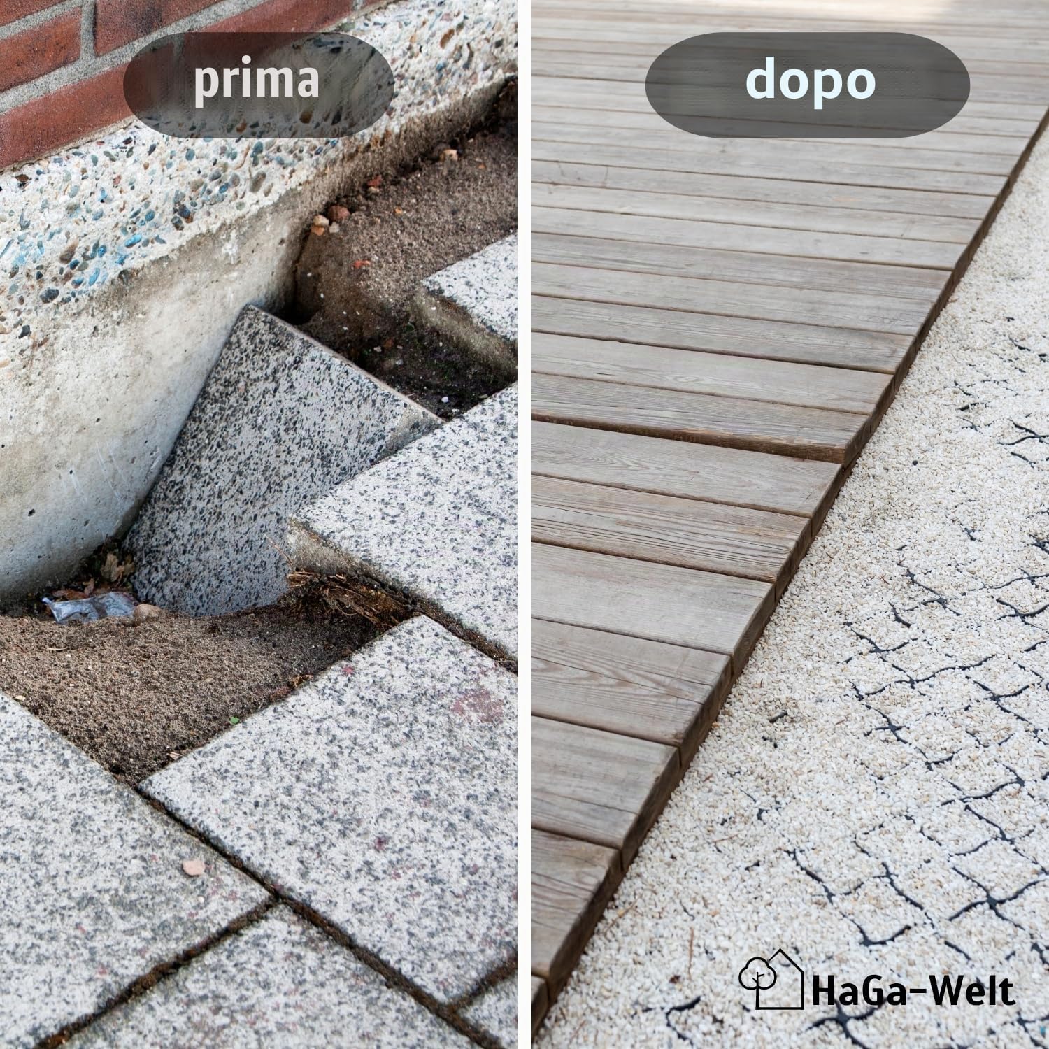 HaGa Geogriglia – 6,5 m x 2,5 m (16,25 m²) | Altezza 5 cm | Rinforzo fondo – Griglia di ghiaia per terreno stabile in giardino, cortile, vialetti e altro ancora | Griglia a nido d'ape | Griglia per