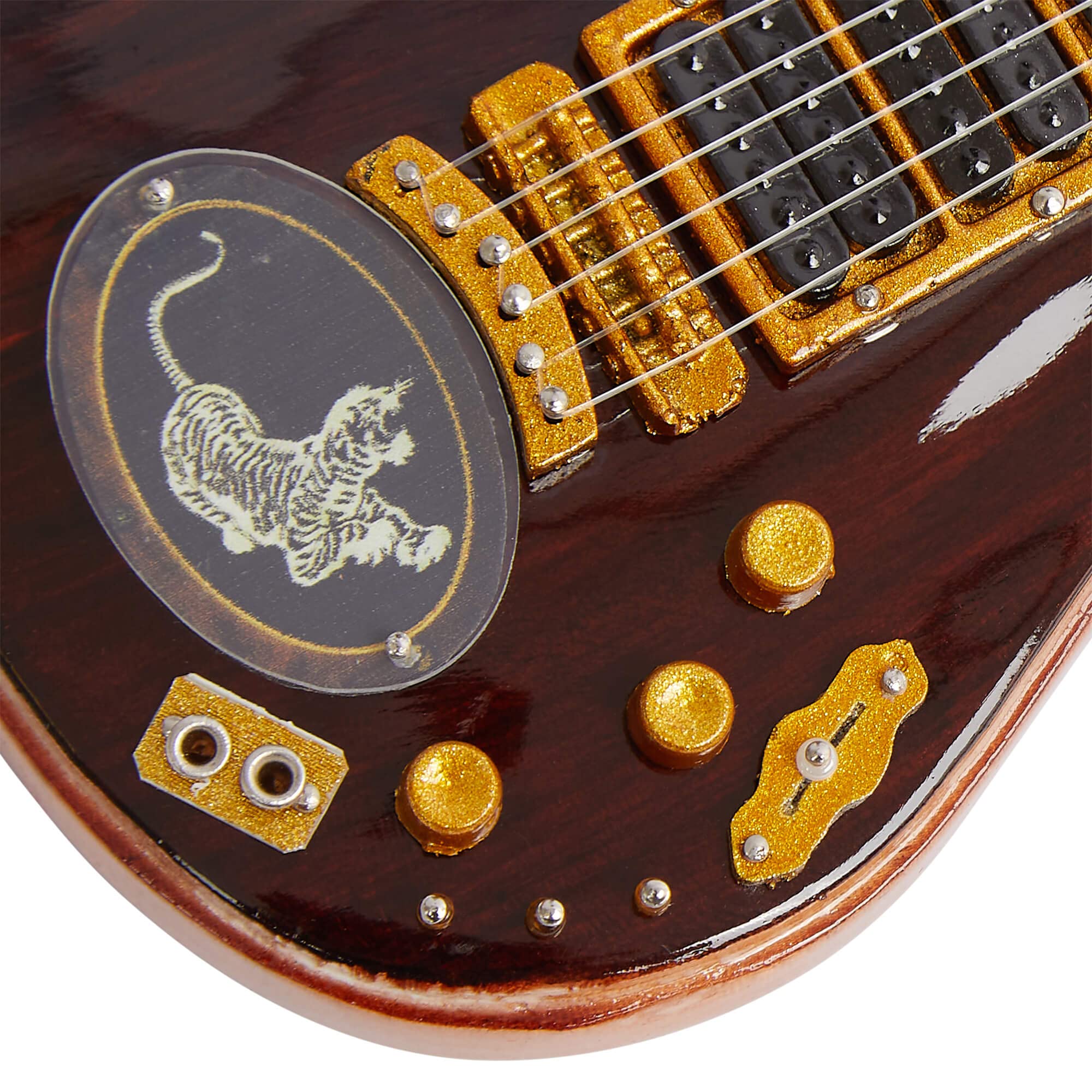 Réplica De Guitarra Miniatura Jerry García (Grateful Dead) Escala 1:14, Con Soporte Y Caja De Exposición