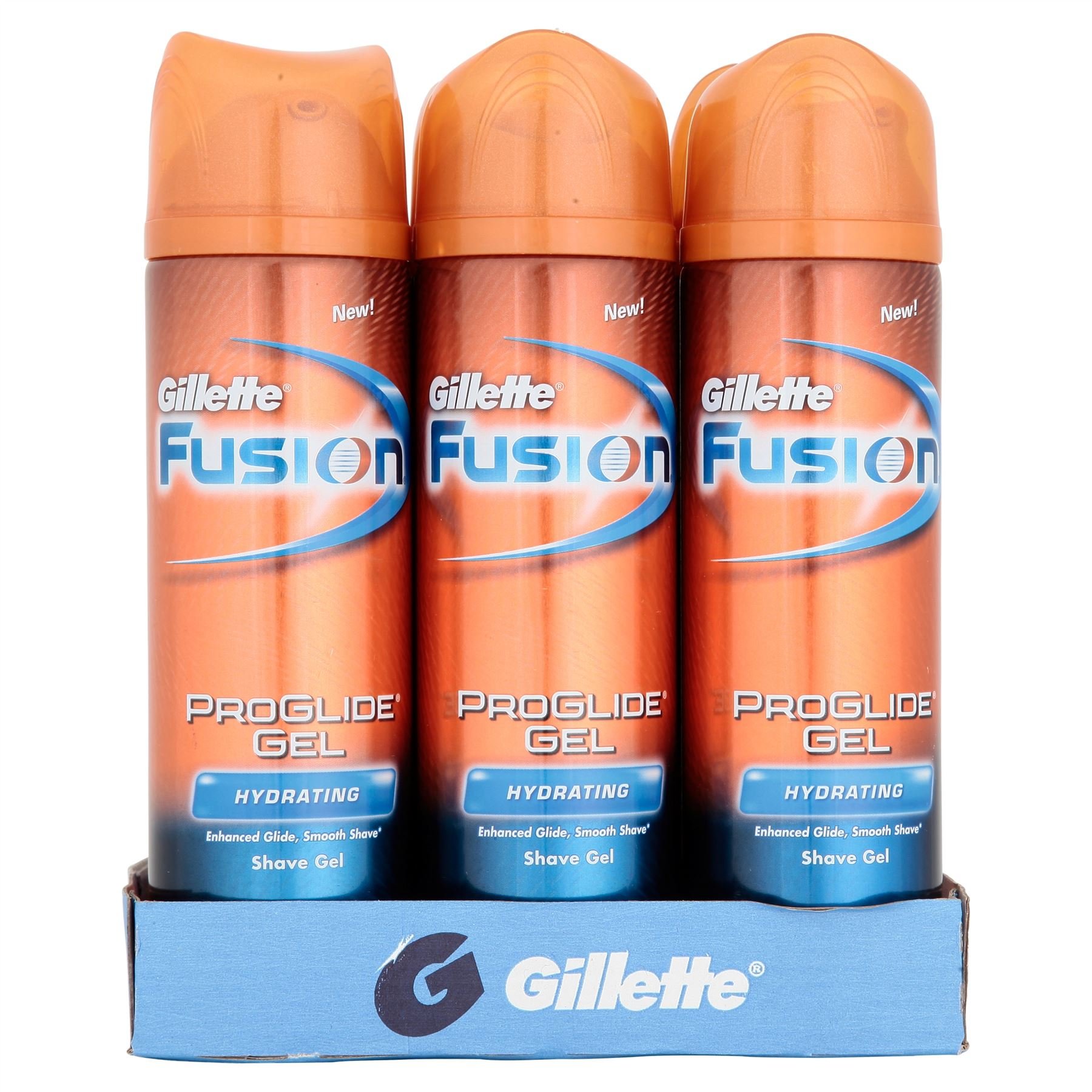 Gillette Fusion ProGlide Rasiergel, feuchtigkeitsspendend, 200 ml, 6 Stück