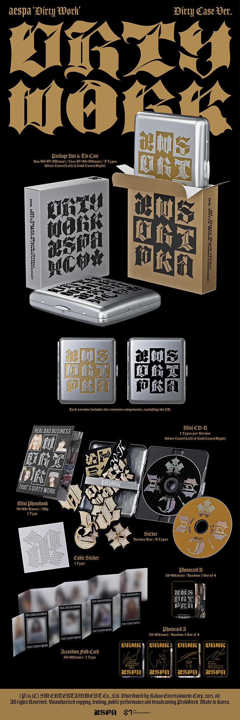 aespa Dirty Work Case ver. B&N ジゼル aespa Dirty Work Case ver. B&N ジゼル aespa Single Album