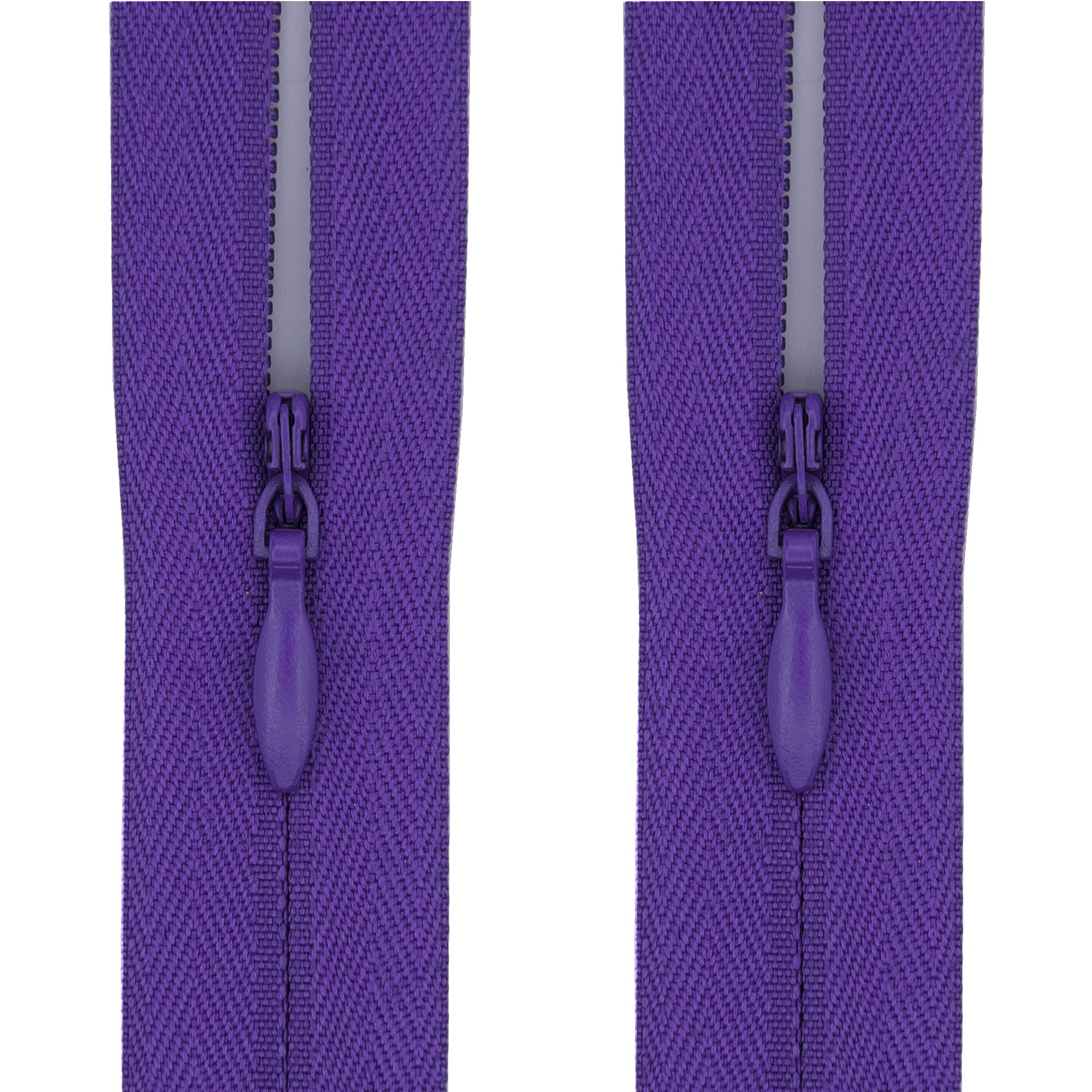 #3 Invisible Zips, 2 Pack, 20 Inch, Iris Purple