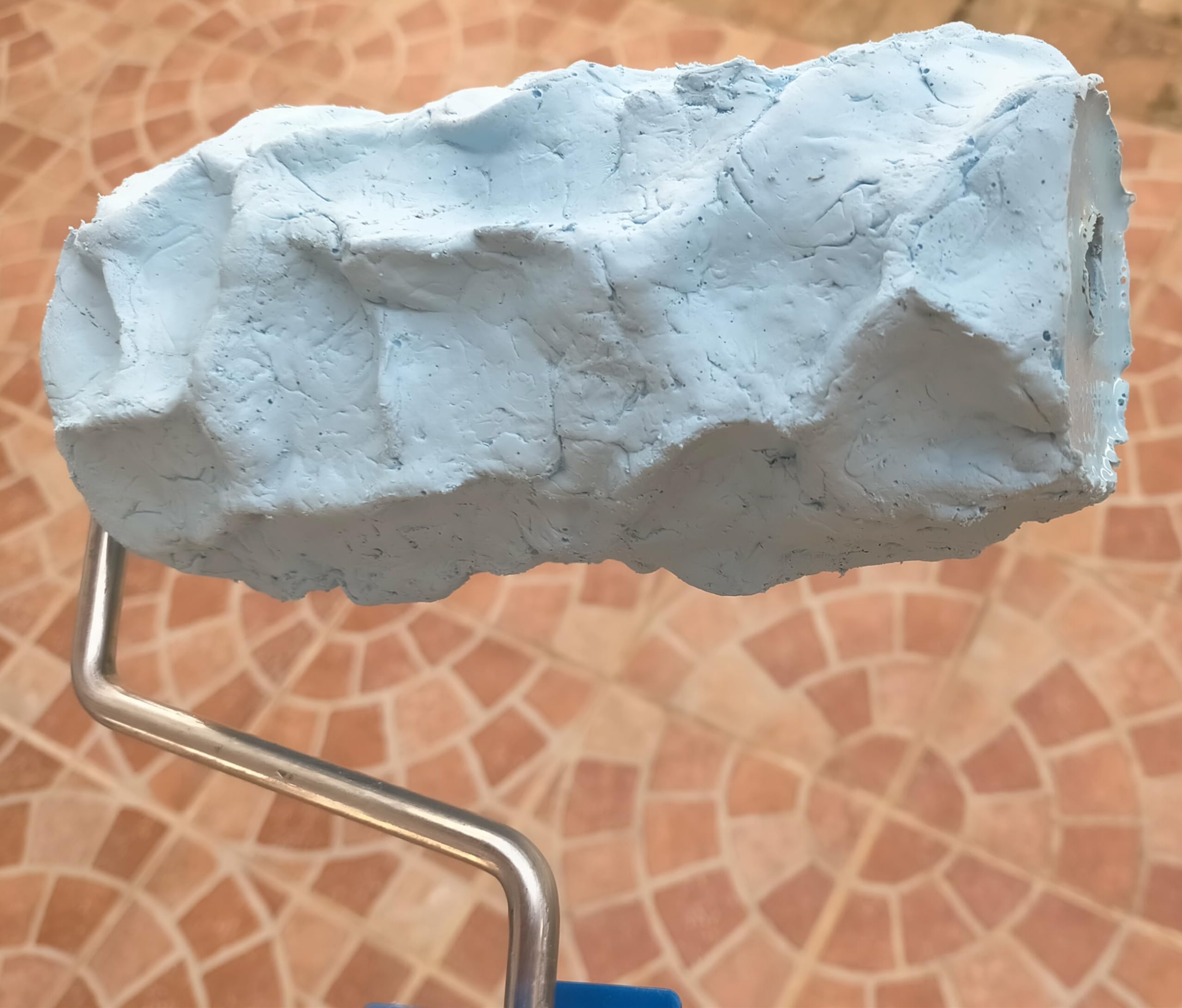 Rolle für Putz Wand Beton bedruckt Stein Fels Deko Texture Roller, Modell "Fels Alpina 10", ca. 18 x 9 cm