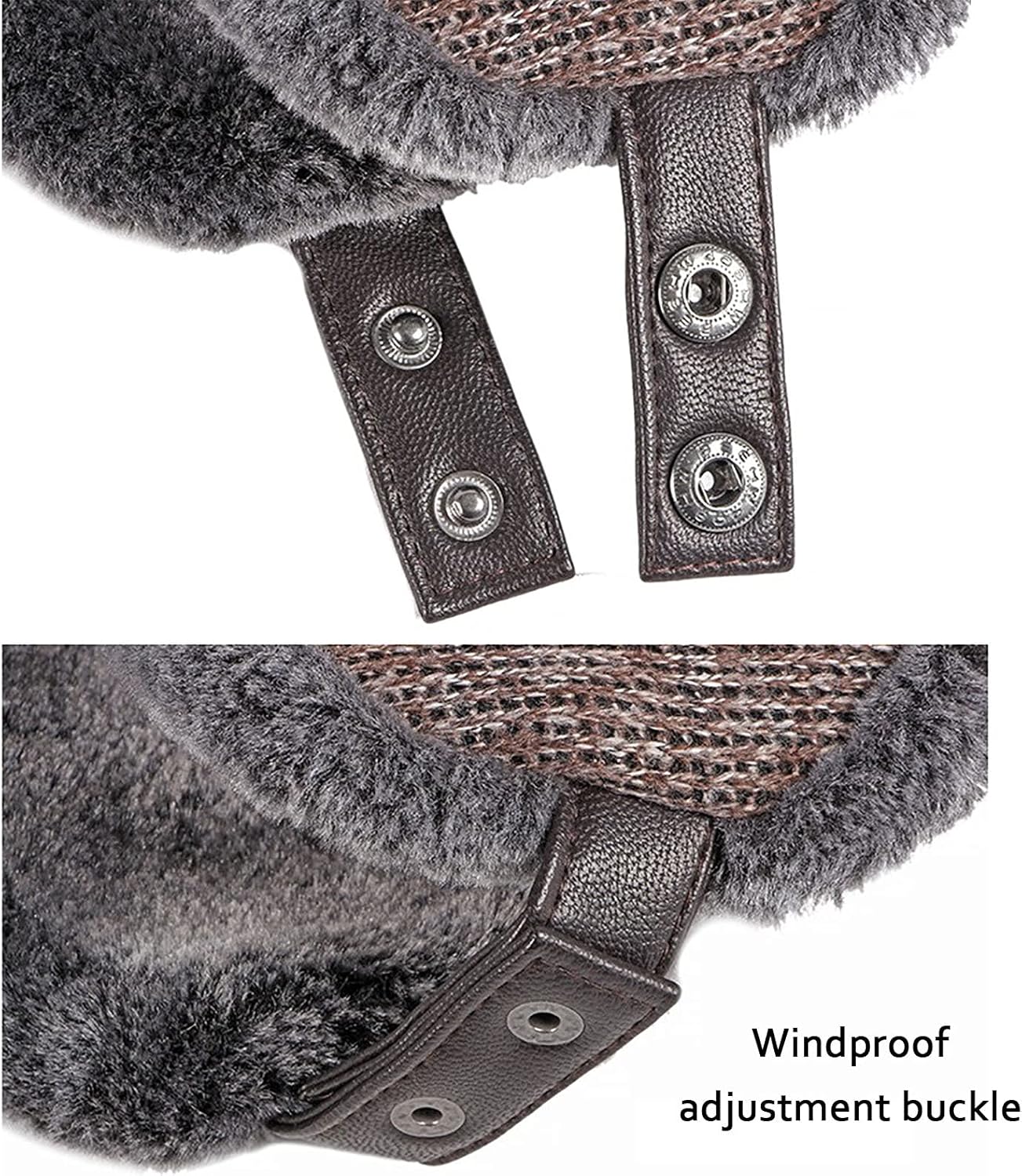 Bomber Hat Unisex Bomber Hat Faux Fur Trapper Hat with Earflap Winter Pilot Cap Thick Lined Keep Warm in Cold Weather
