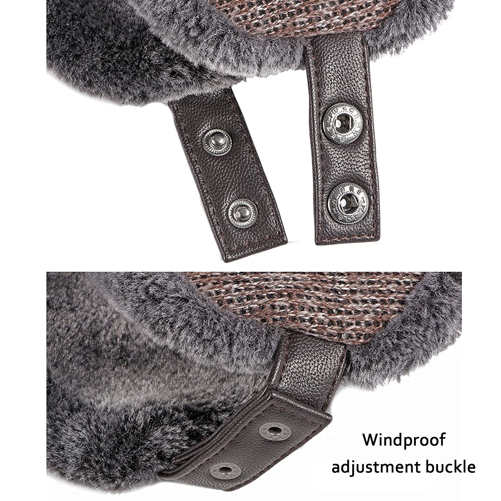 Cappelli Invernali, Cappello Unisex Cappello in Pelliccia Sintetica con paraorecchie Berretto da Pilota Invernale Spesso Foderato per Tenere al Caldo Quando Fa Freddo(Black-6 7/8-7 1/8cm)