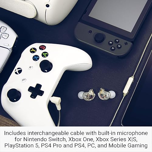 Miniatura 10 de MEE audio Auriculares intrauditivos M6 VR para juegos con cable corto para Oculus Quest 2 y otros auriculares VR + cable de micrófono para PS5,