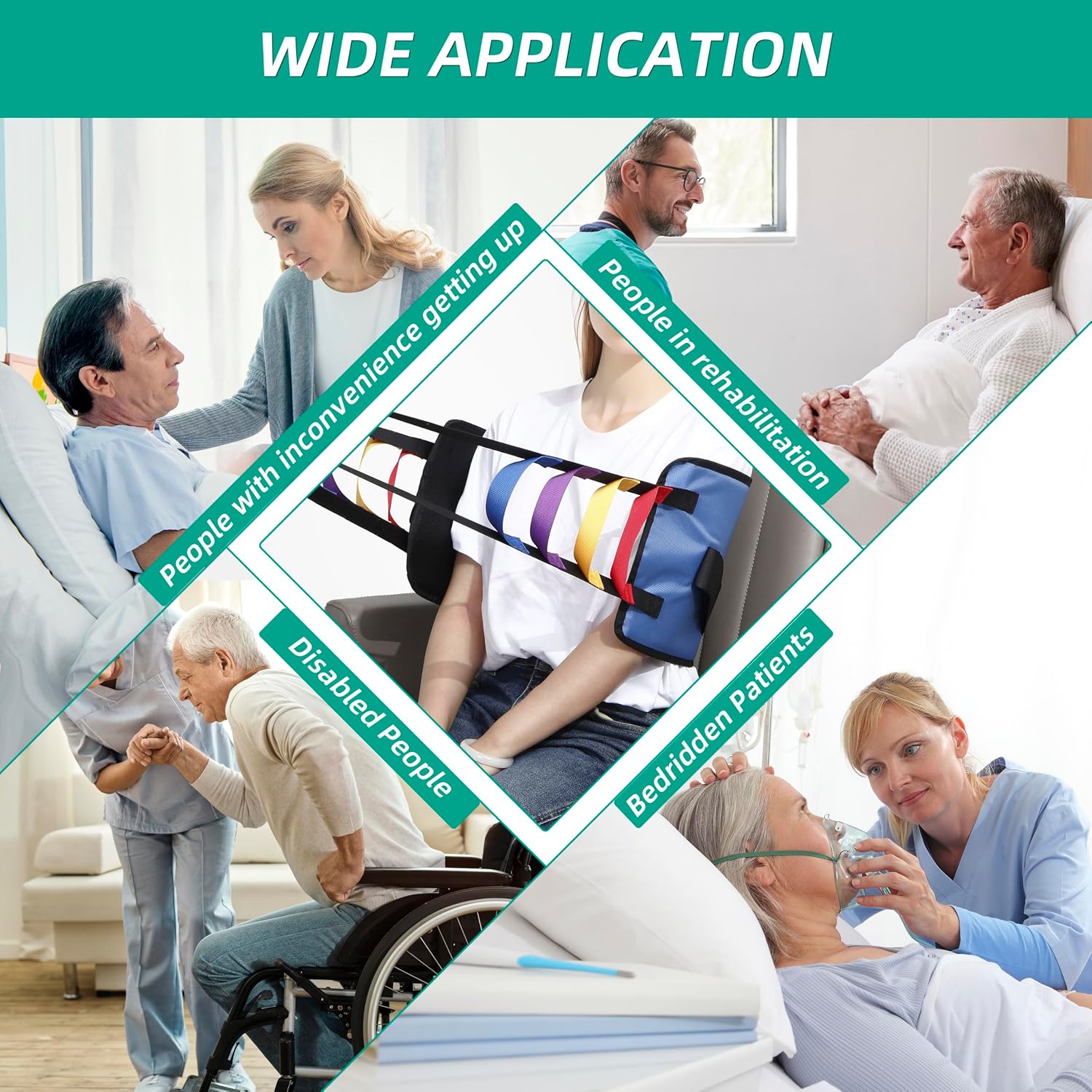 Sit to Stand Lift Sling with Torso Belt (72"x9.8"), Patient Transfer Aid for Elderly, Non-Slip Buttock Strap, Compatible with Sara Stedy, Reduces Caregiver Strain, FSA HSA Eligible, Home & Rehab Use.