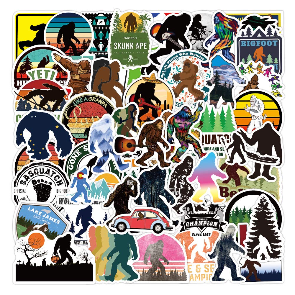 Buy Bigfoot Stickers for Kids, Adults (50pcs) Waterproof Bigfoot