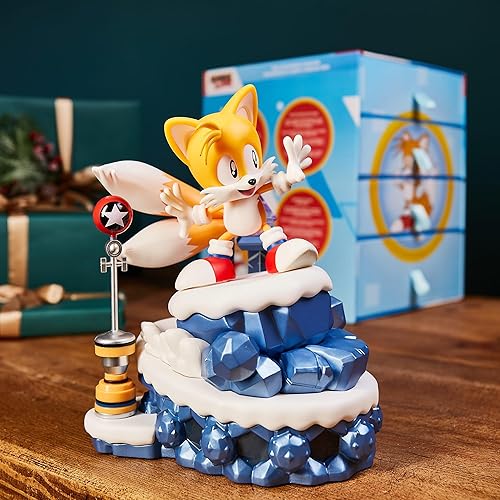 Miniatura 6 de CC Countdown Characters by Numskull - Figura coleccionable de Sonic the Hedgehog Tails 2023, mercancía oficial de SEGA, estatua del calendario de