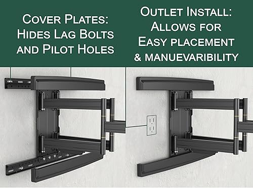 Miniatura 5 de ynVISION.DESIGN Soporte de pared de TV resistente para televisores de 65 a 100 pulgadas, soporte de movimiento completo XXL que se extiende de 31.5