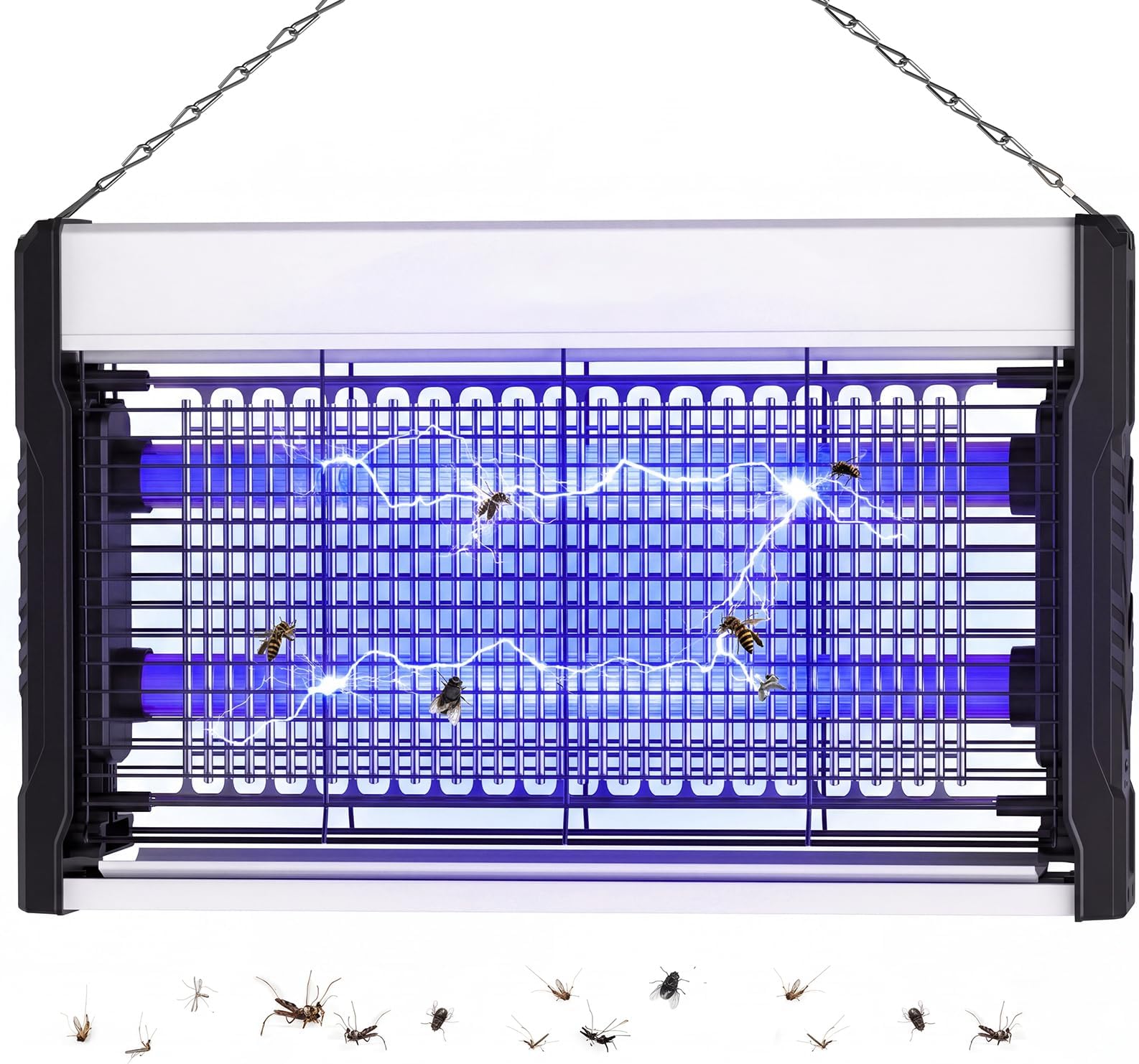 PALONE Fly Killer, Powerful Electric Fly Zapper, UV Light Insect Bug Catcher, USB Electronic Mosquito Trap Repellent, Removable Washable Tray, Bug Zapper for Indoor Commercial Industrial Domestic Use