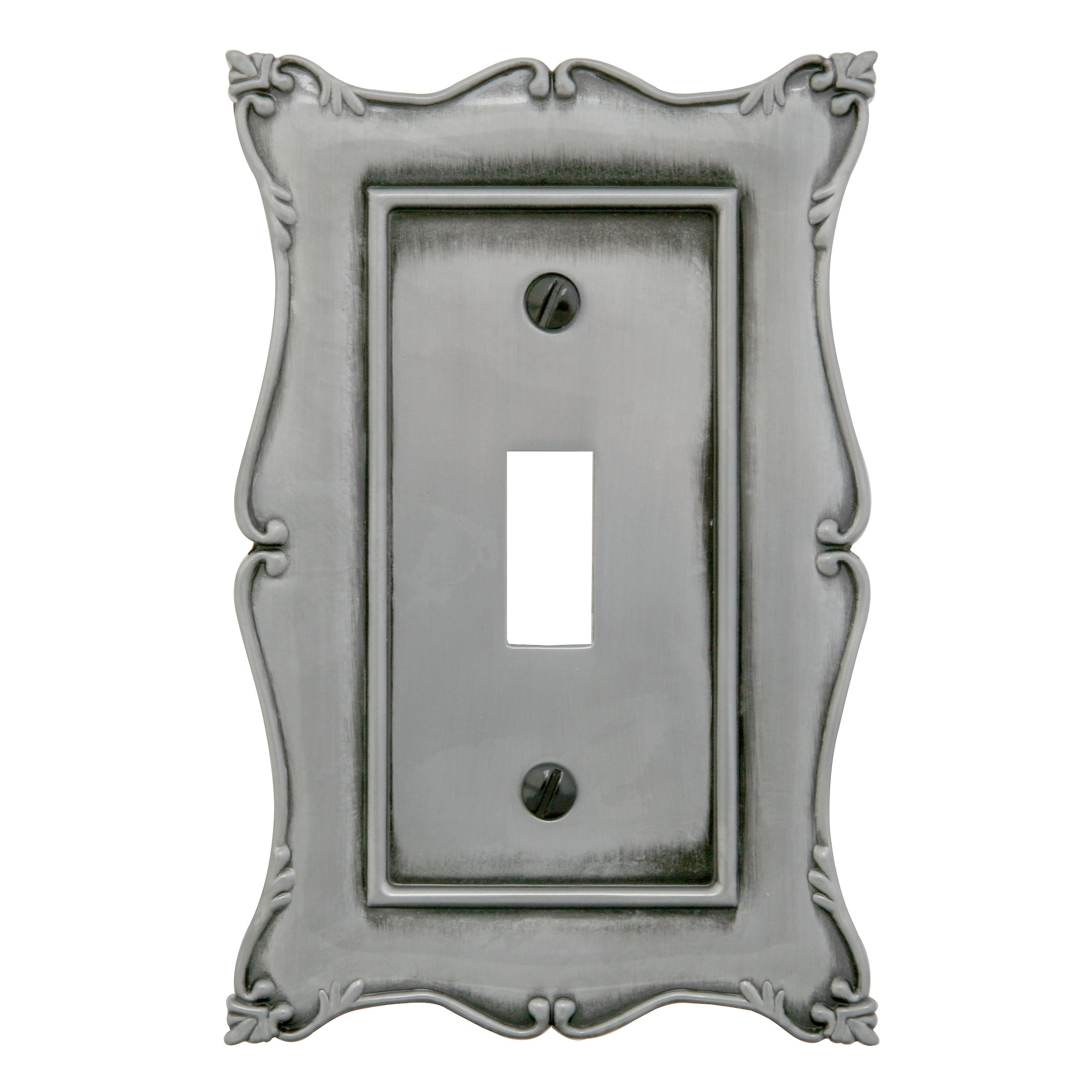 AmerTacSophia Single Toggle Cast Metal Wallplate in Antique Nickel