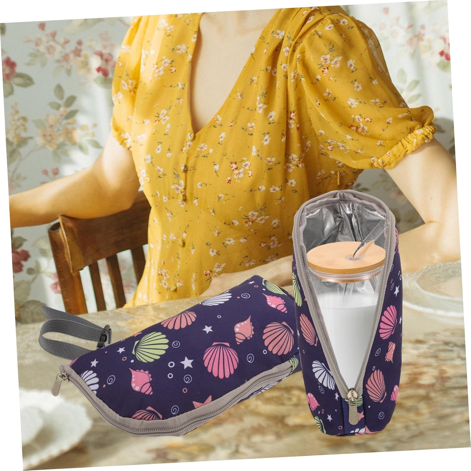 Yardwe Breastmilk Bag Insulated Baby Bottle Cooler for Travel Universal Feeding Bottles
