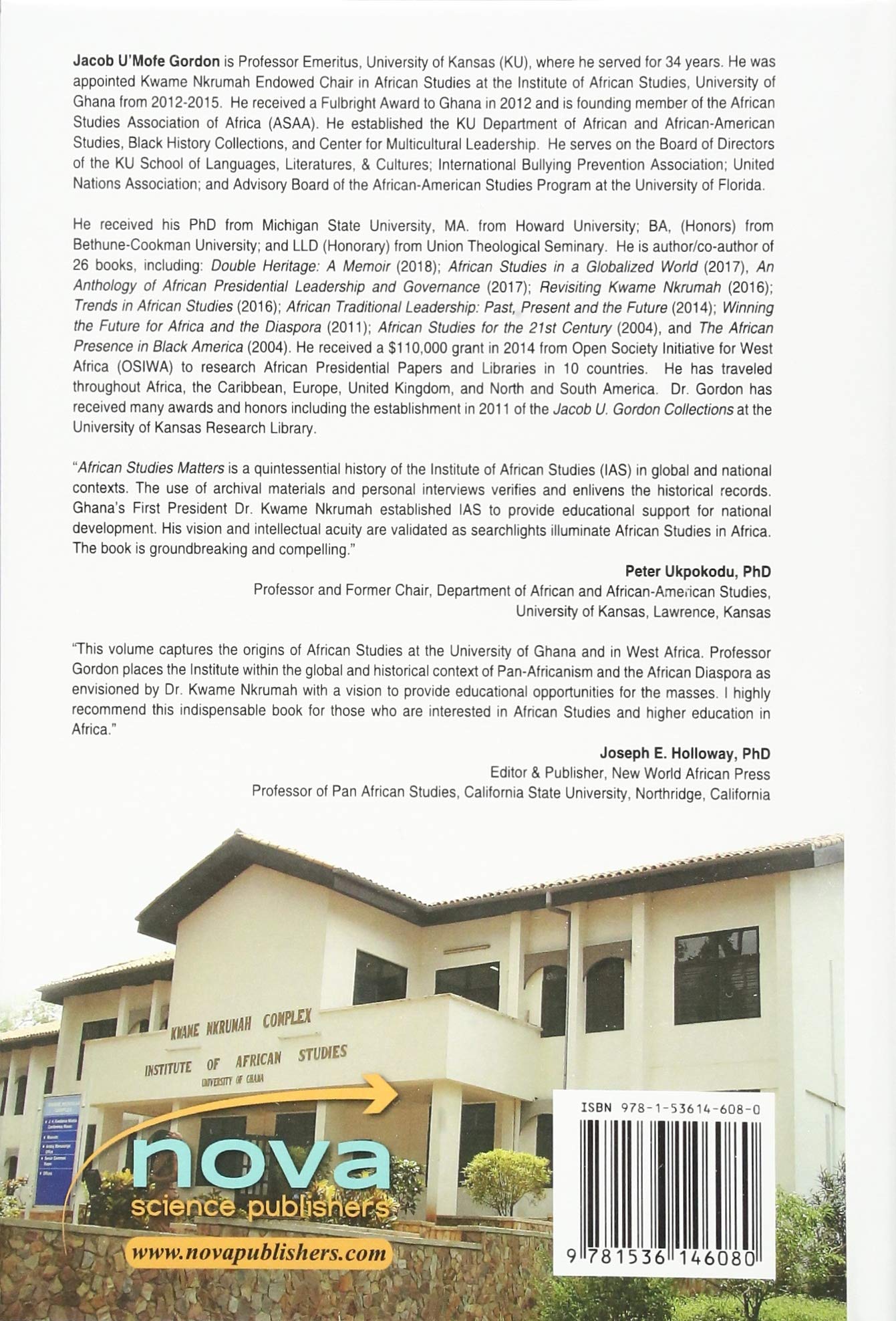 African Studies Matters: A History of the Institute of African Studies at the University of Ghana, 1961-2017