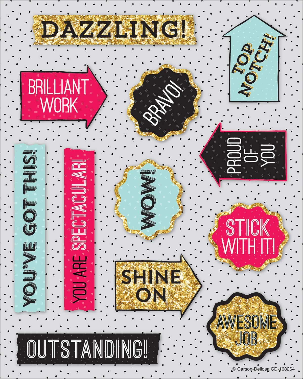 Carson Dellosa Shine On Motivators Motivational Stickers (168264)