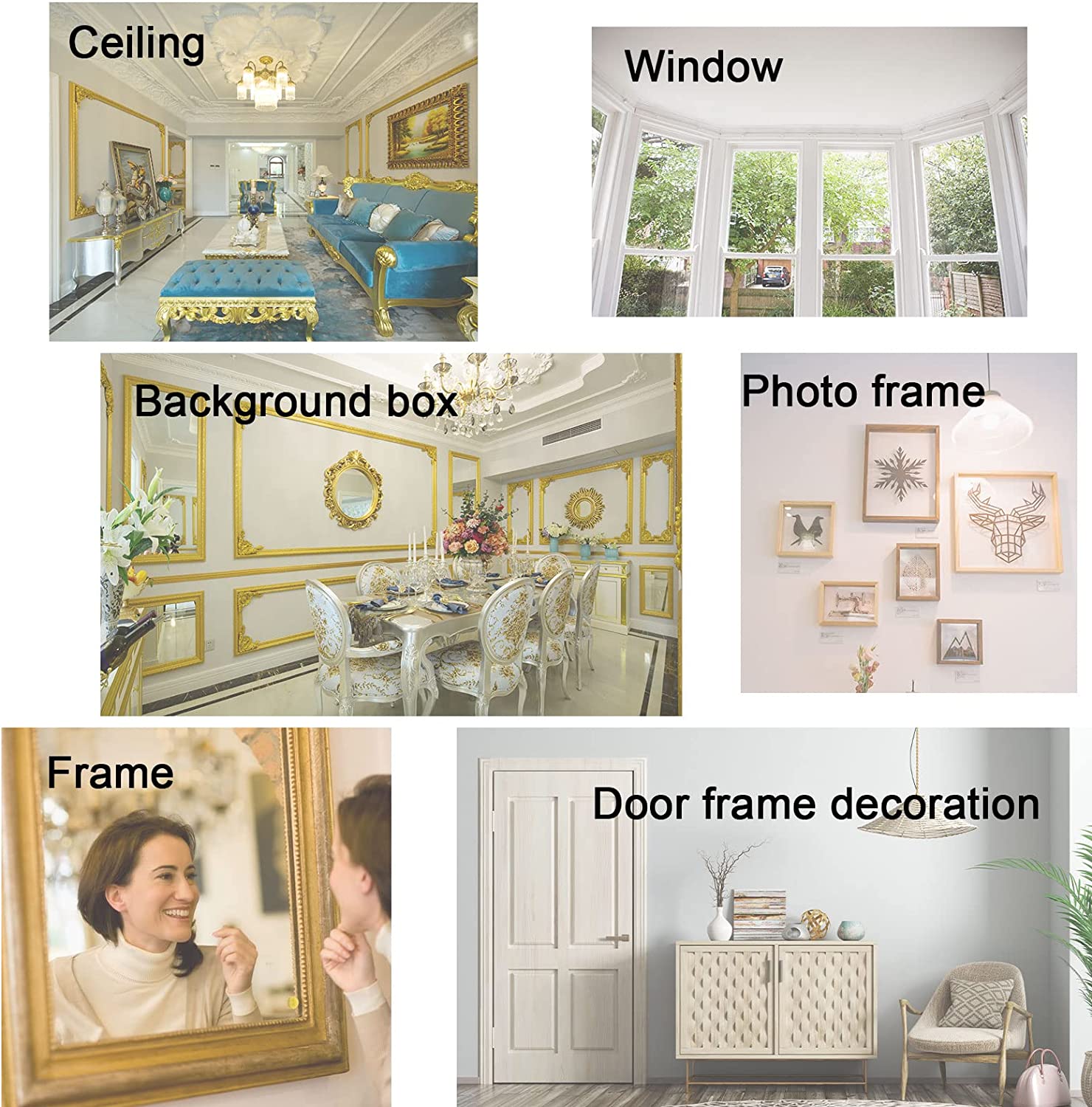 Modanature Adesive 3D Per Pareti - Strisce Decorative Flessibili, Impermeabili, Facili Da Applicare (Bianco, 10m) - Foto 4